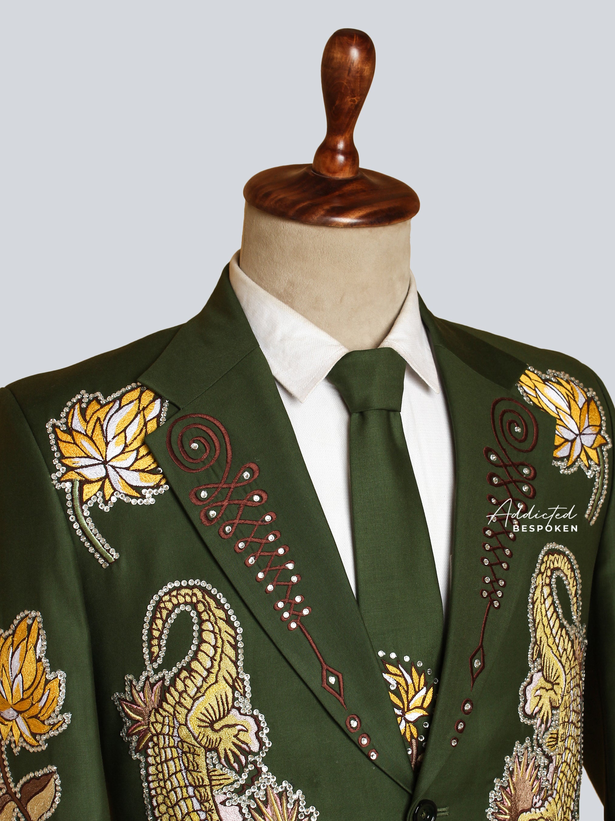 Crocodile Embellished Cowboy Suit