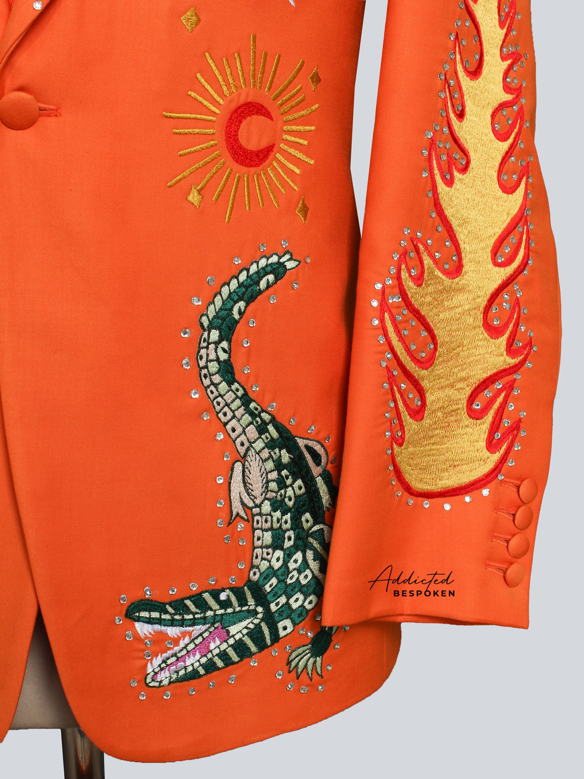 Crocodile Embroidered Suit