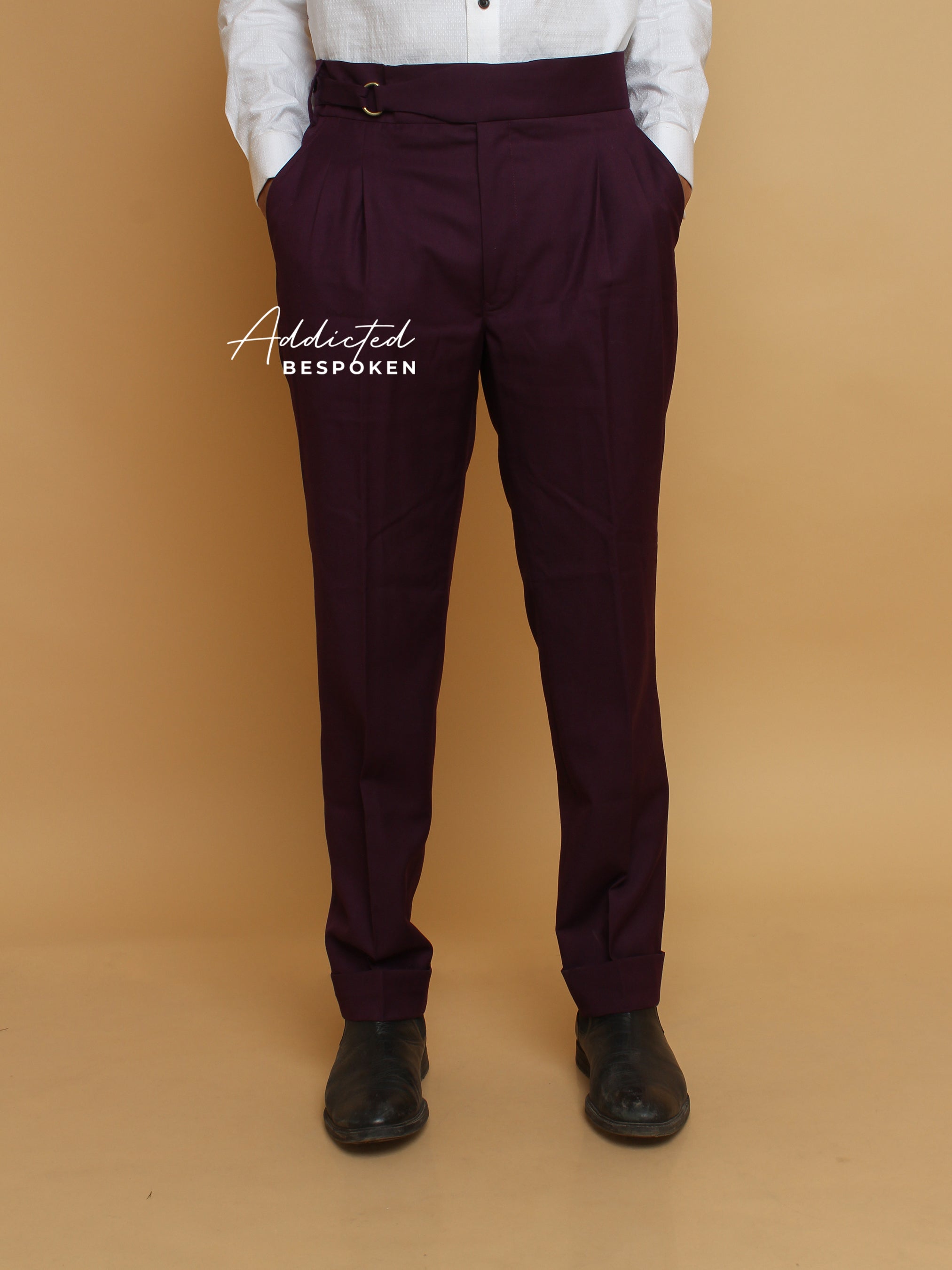 Designer Wine Cotton Pant