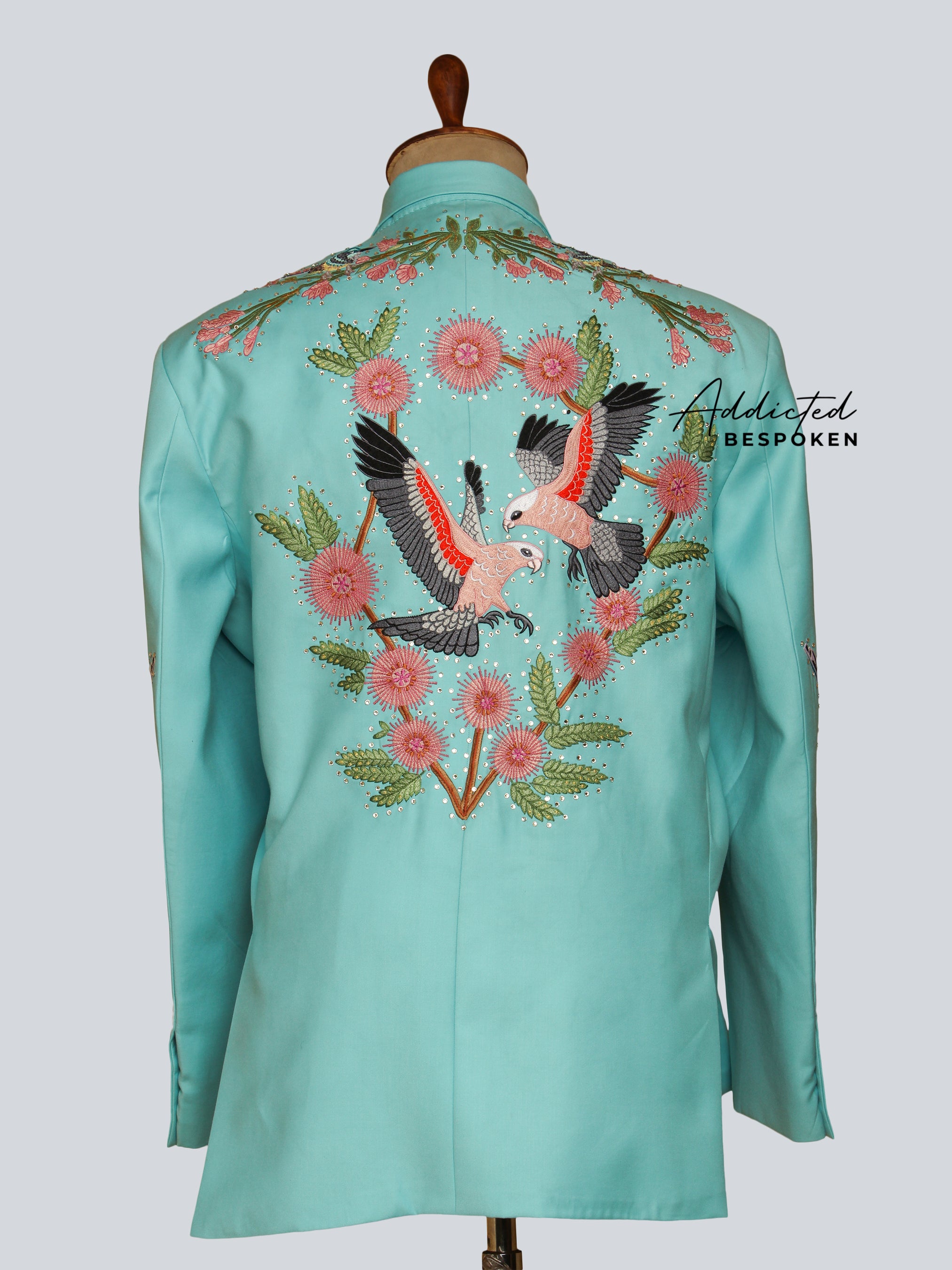 Pastel Meadow Embroidered Suit