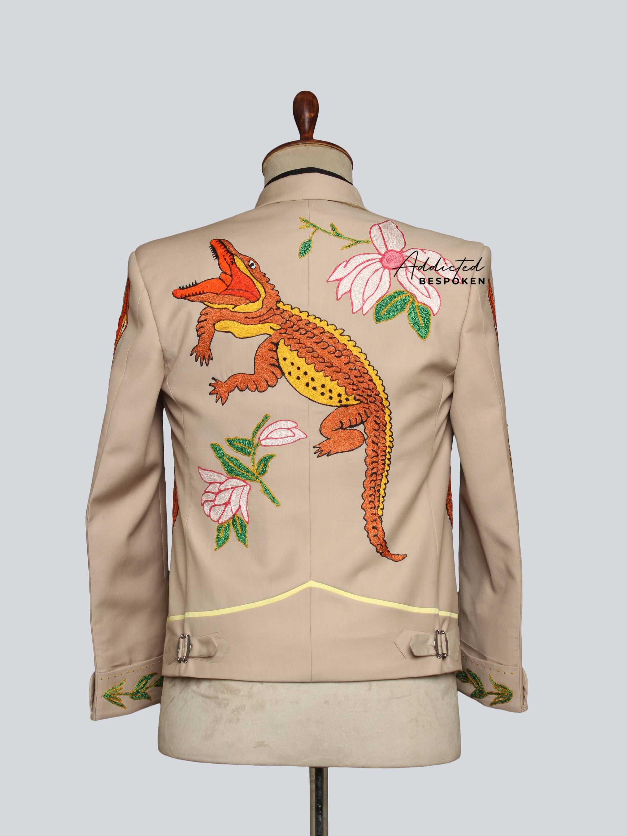 Crocodile-Themed Wedding Suit