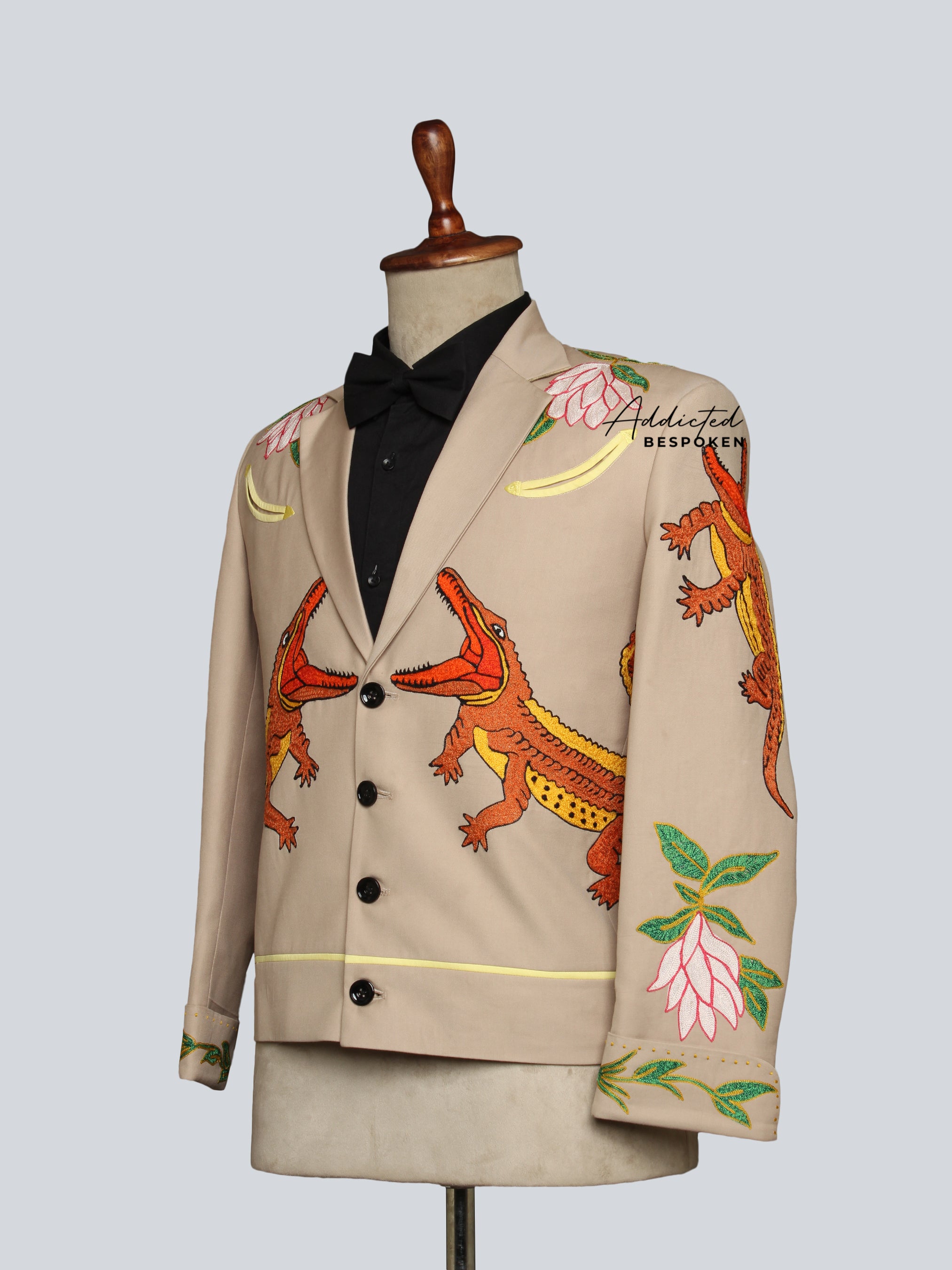 Crocodile-Themed Wedding Suit