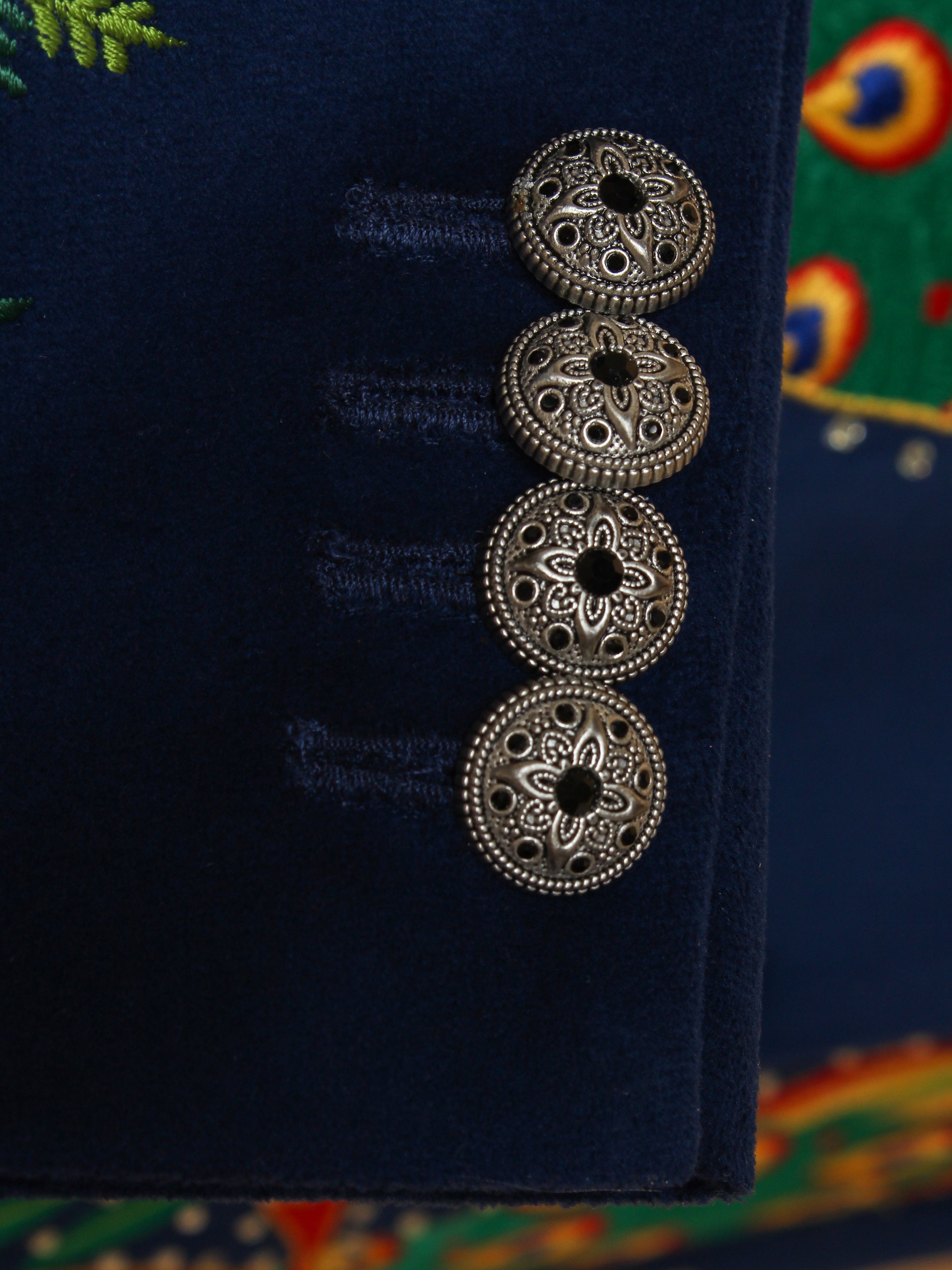 Peacock Embroidered Suit