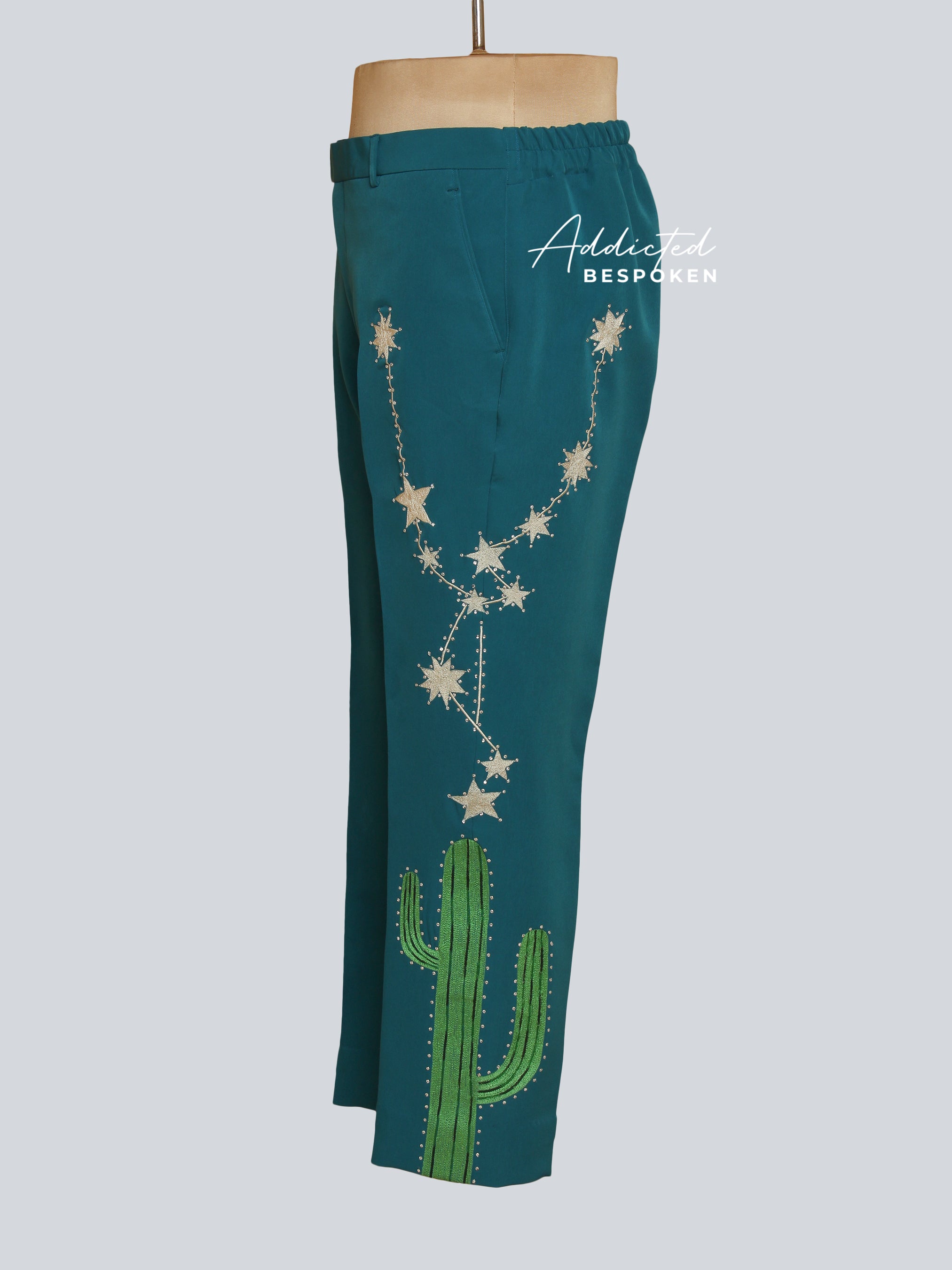 Western-Themed Embroidered Suit