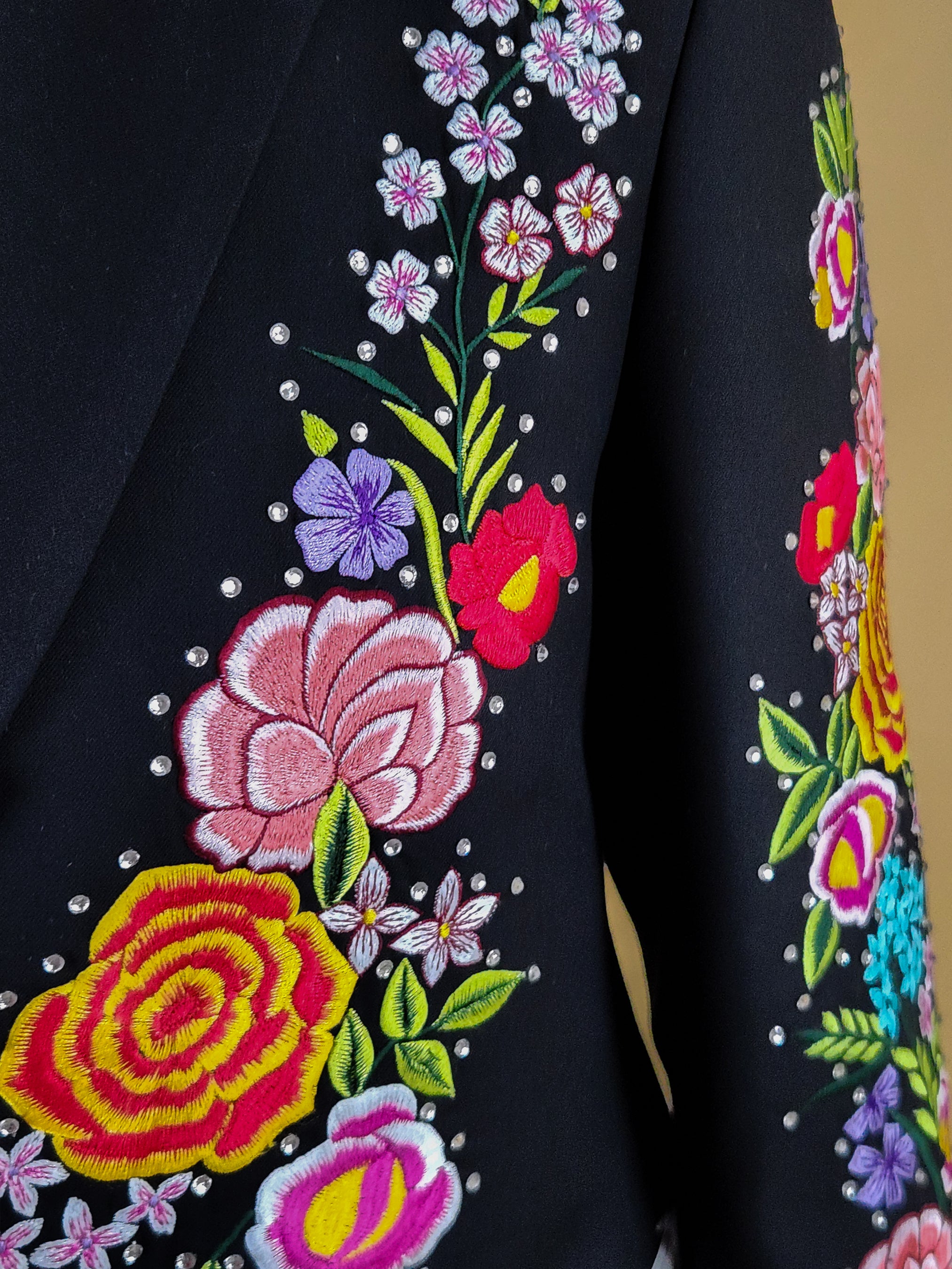 Vibrant Flora & Fauna Embroidered Suit