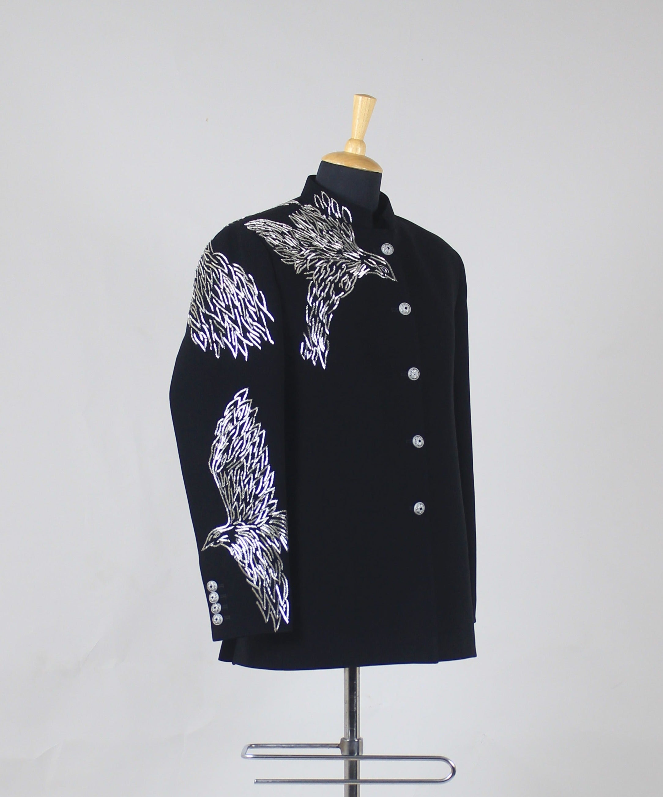 Embellished Eagle Embroidered Jacket