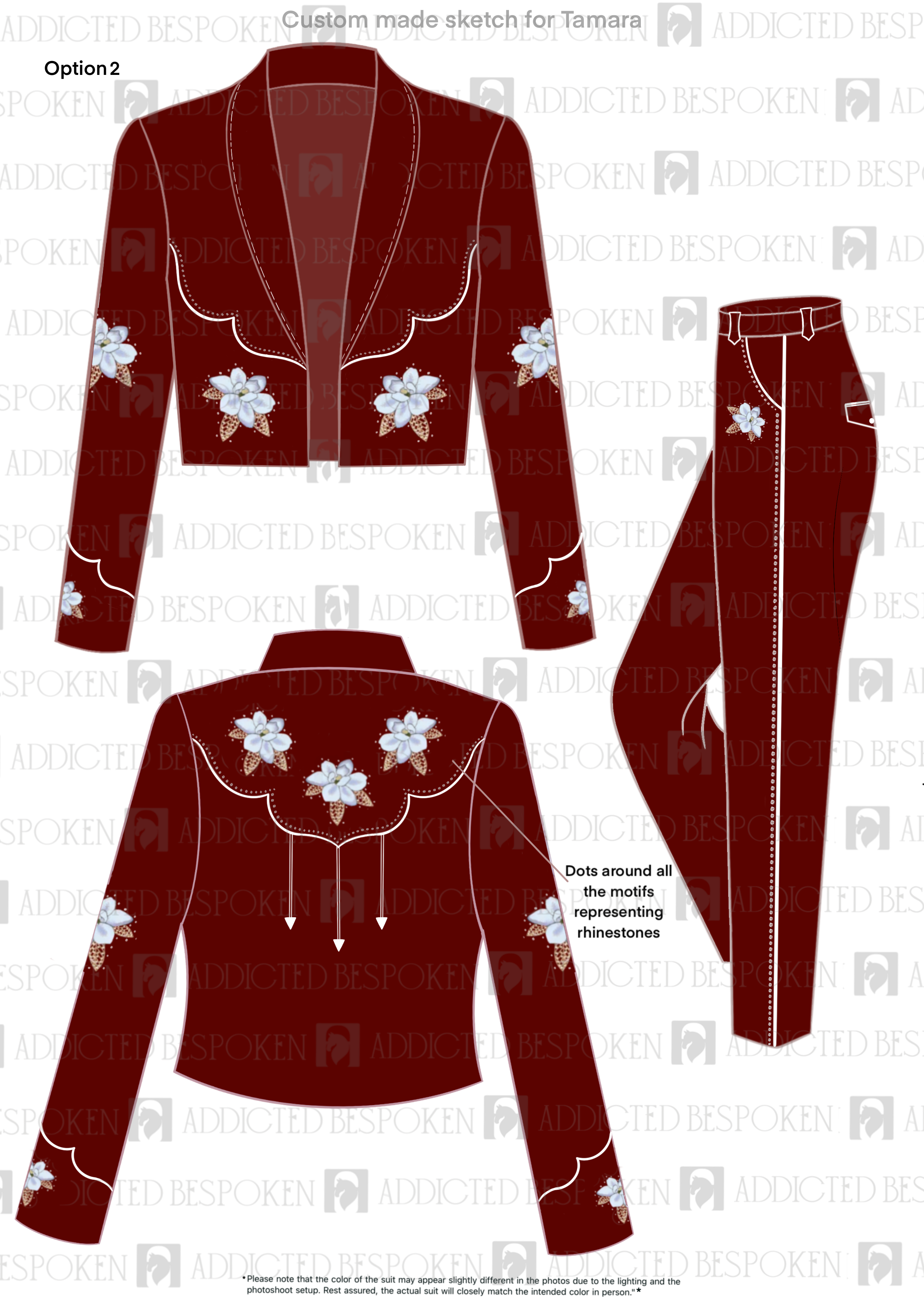 Custom Made 2pc suit for Tamara