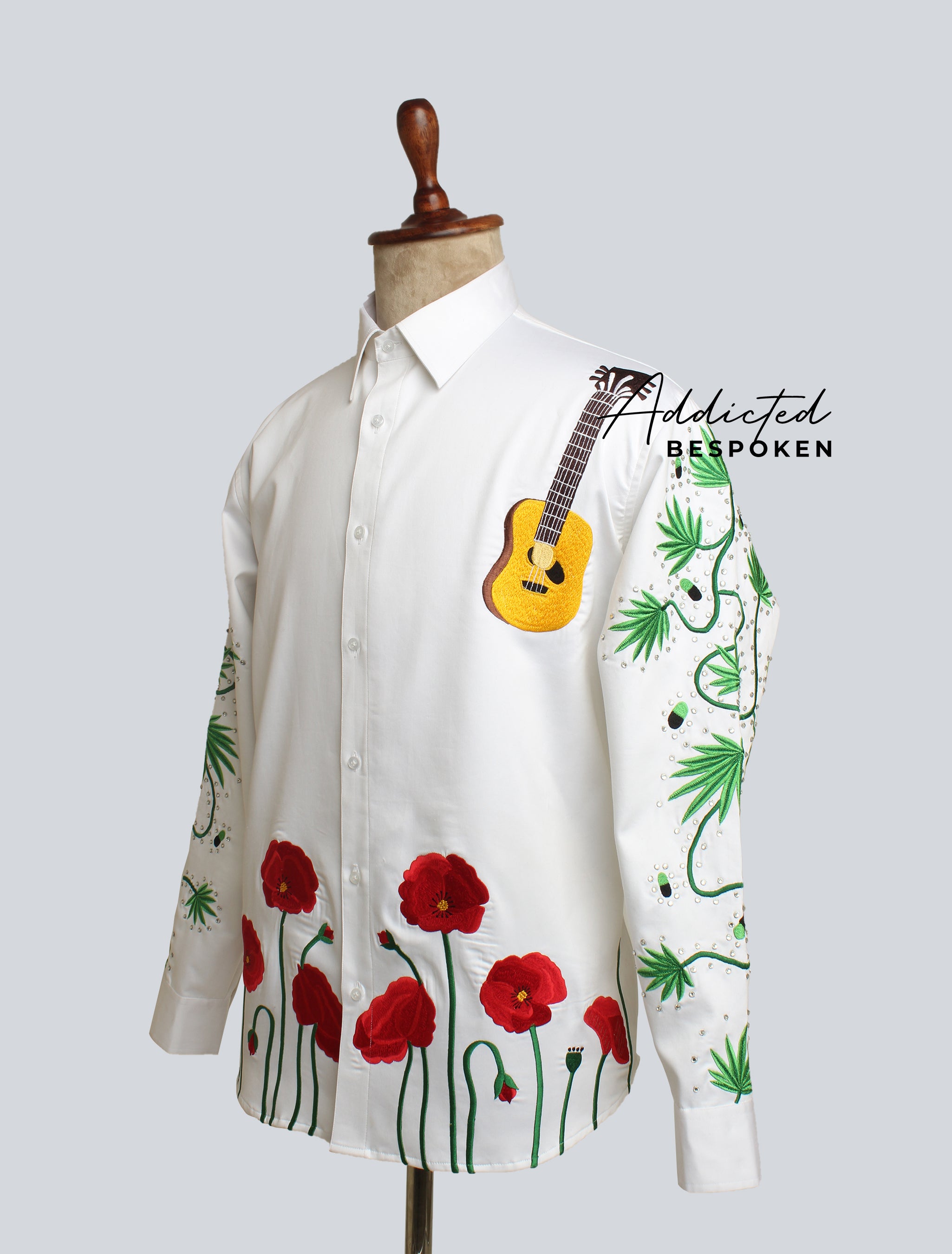 Western Guitar Flowers Shirt