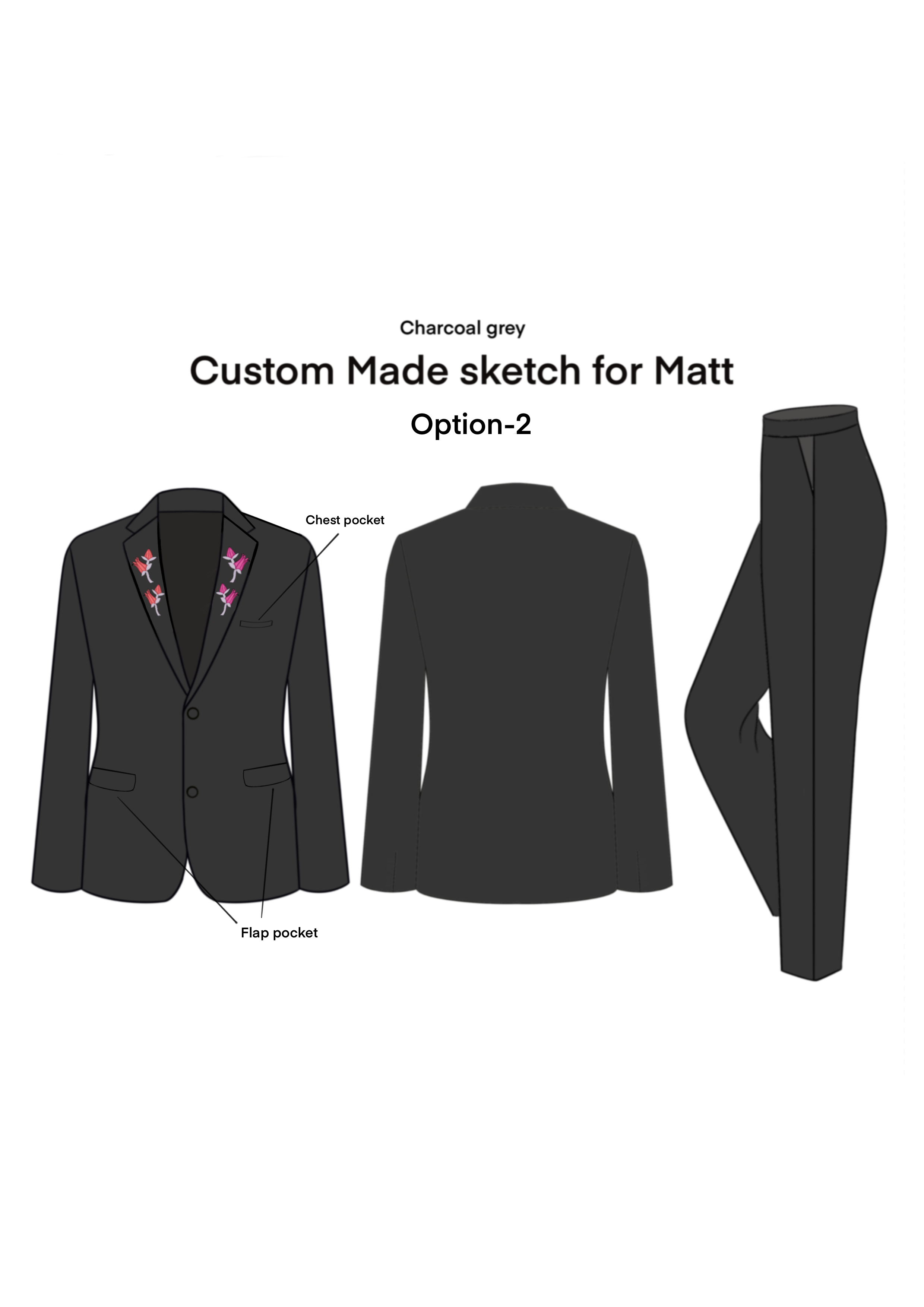 Custom Made 3pc suit for Matt