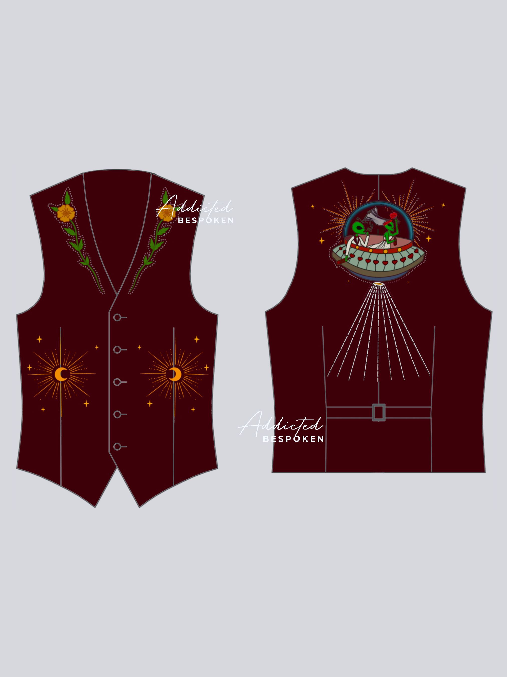 Cosmic Western Embroidered Vest