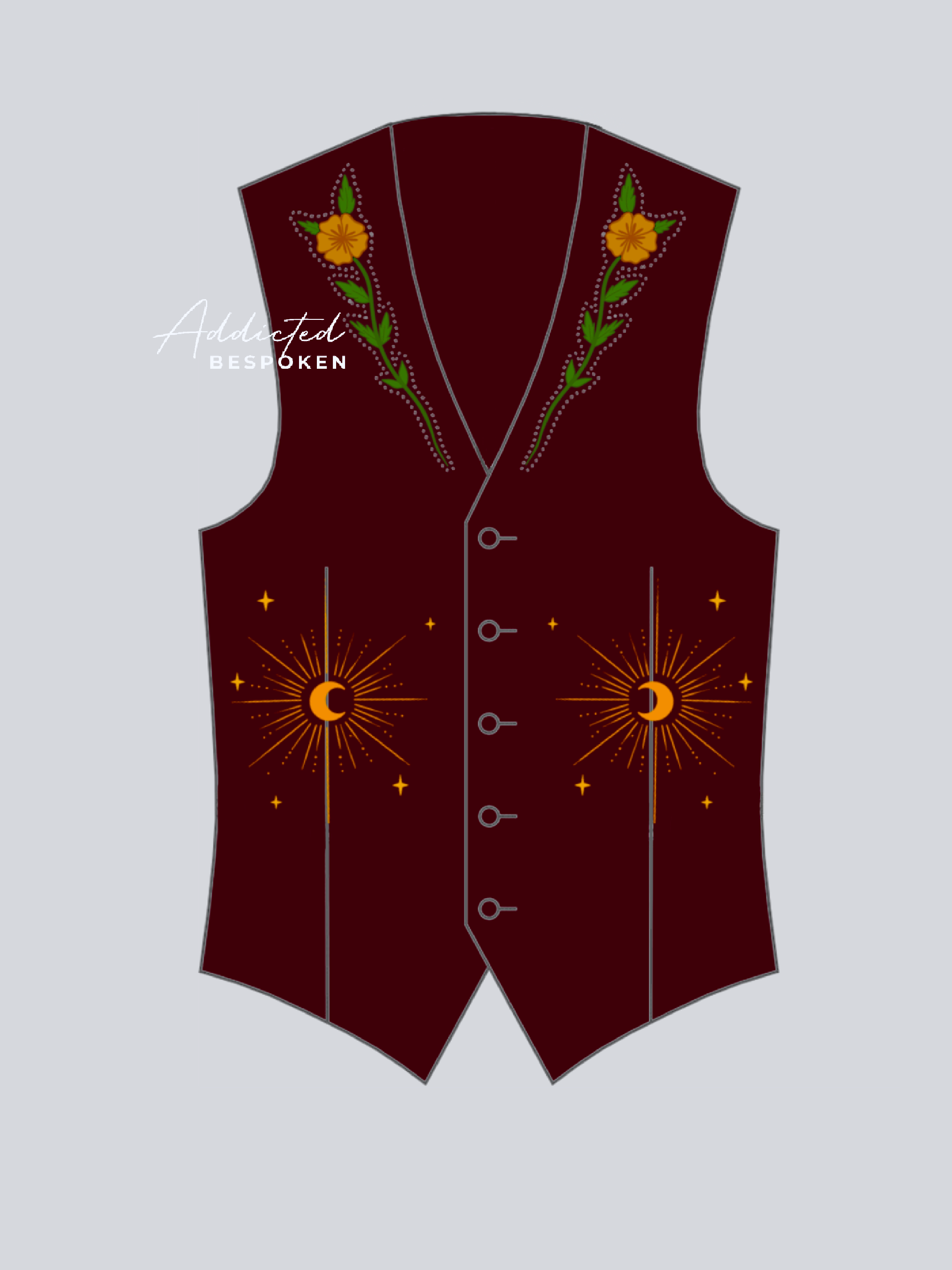 Cosmic Western Embroidered Vest