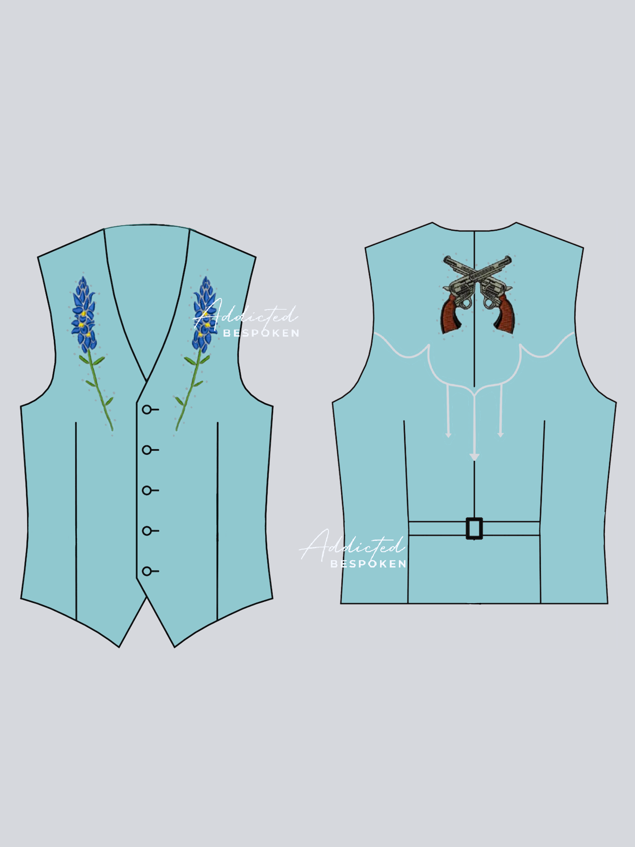 Bluebonnet Gunslinger Vest