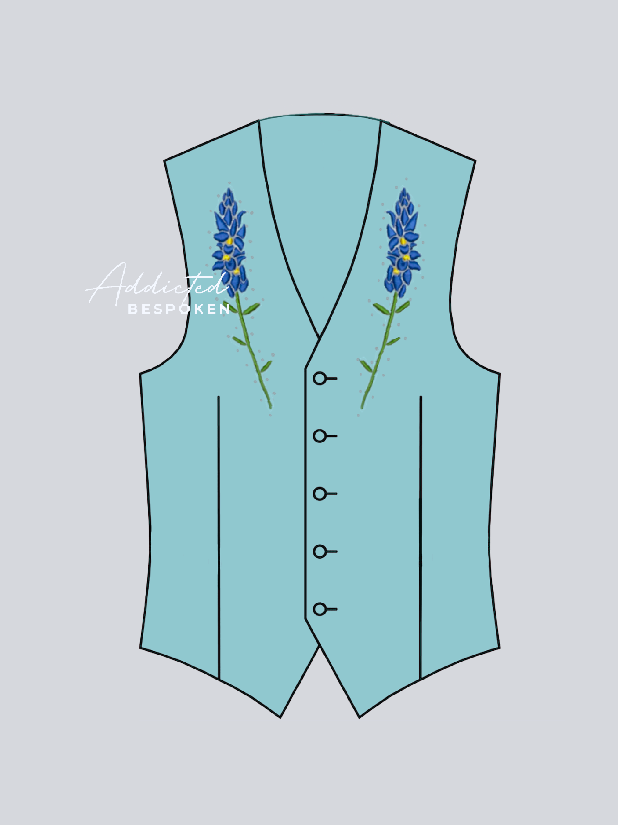 Bluebonnet Gunslinger Vest