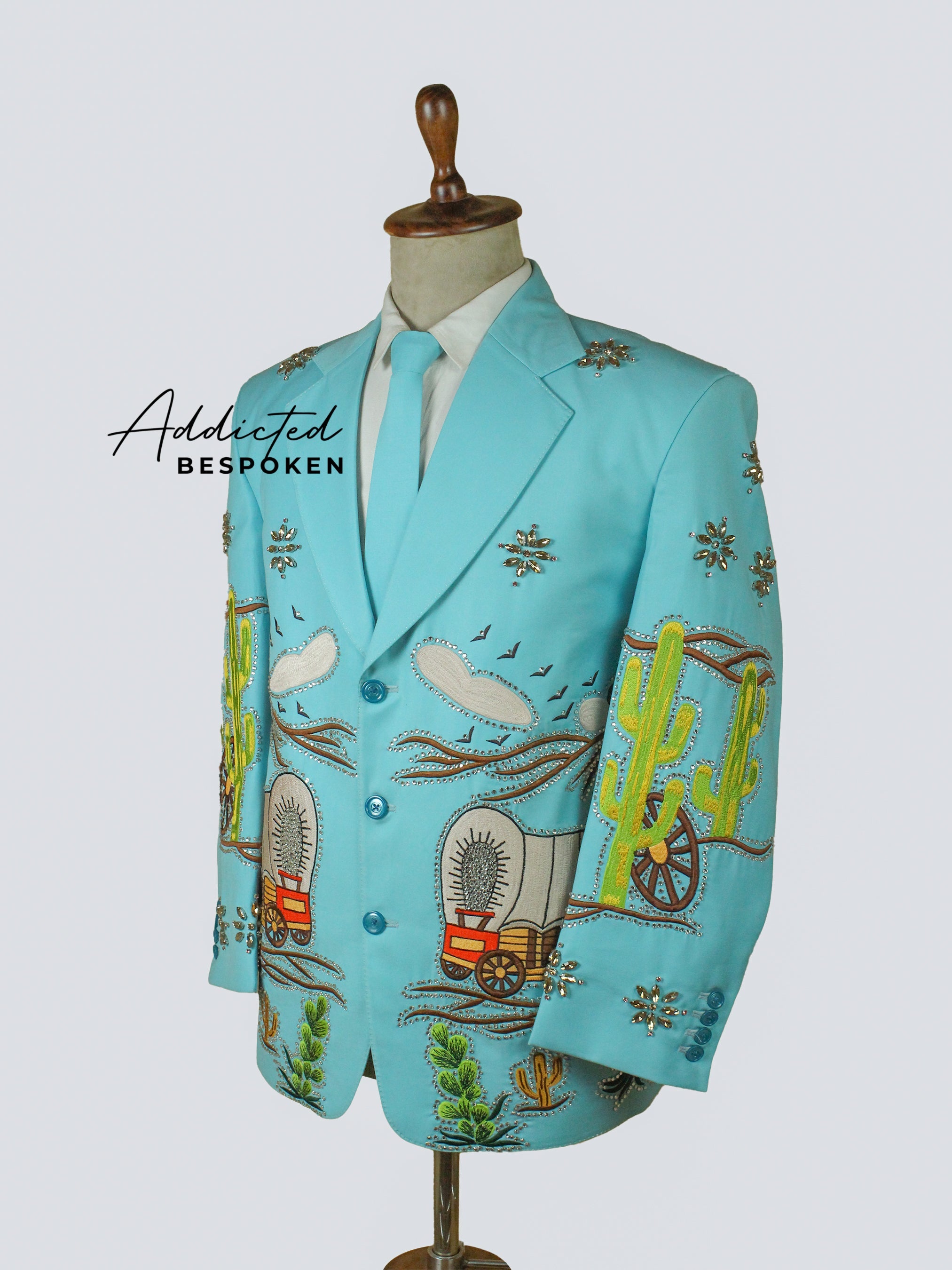 Turquoise Wagon-Themed Suit