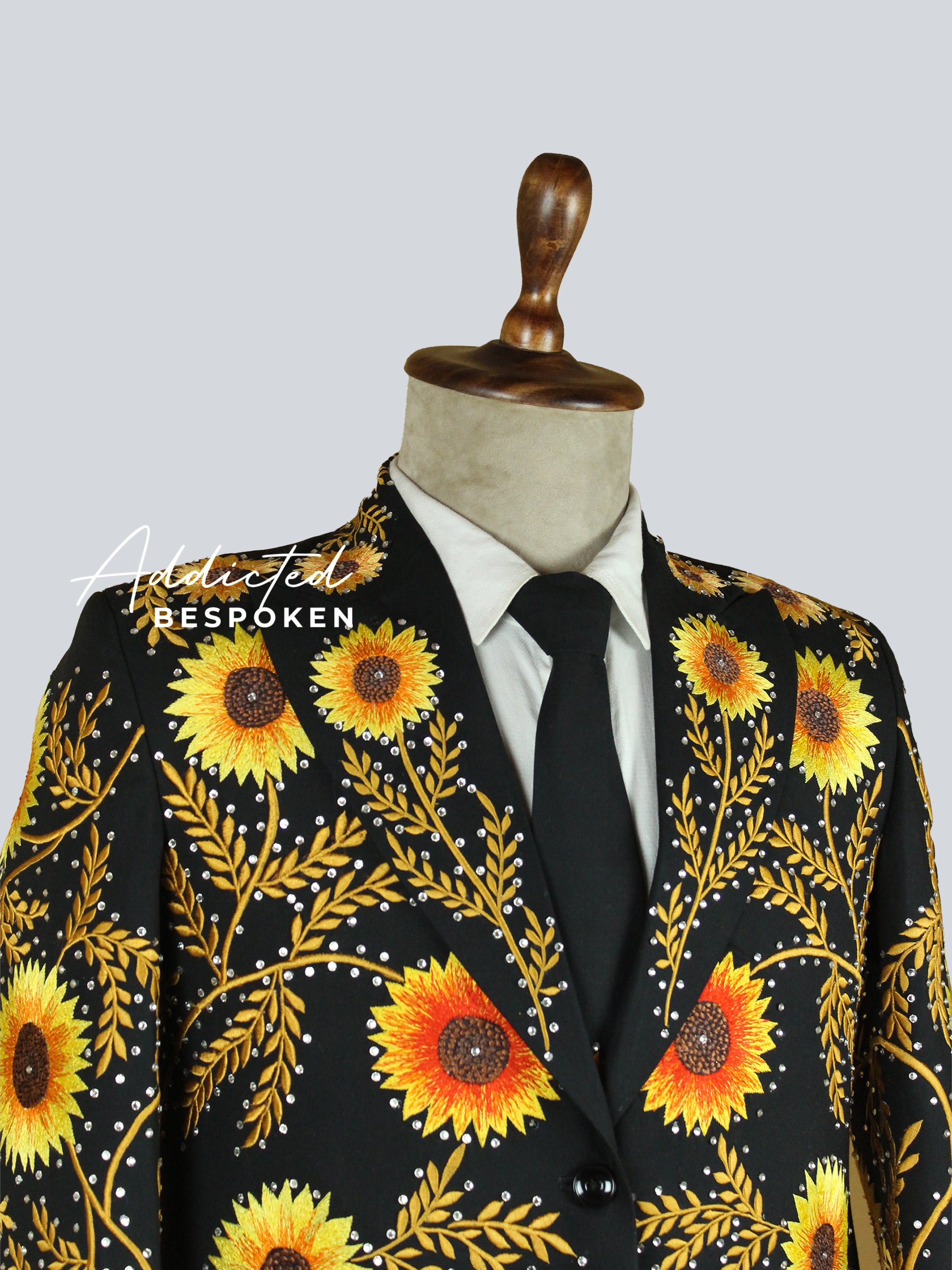 Sun Flower Embroidered Suit