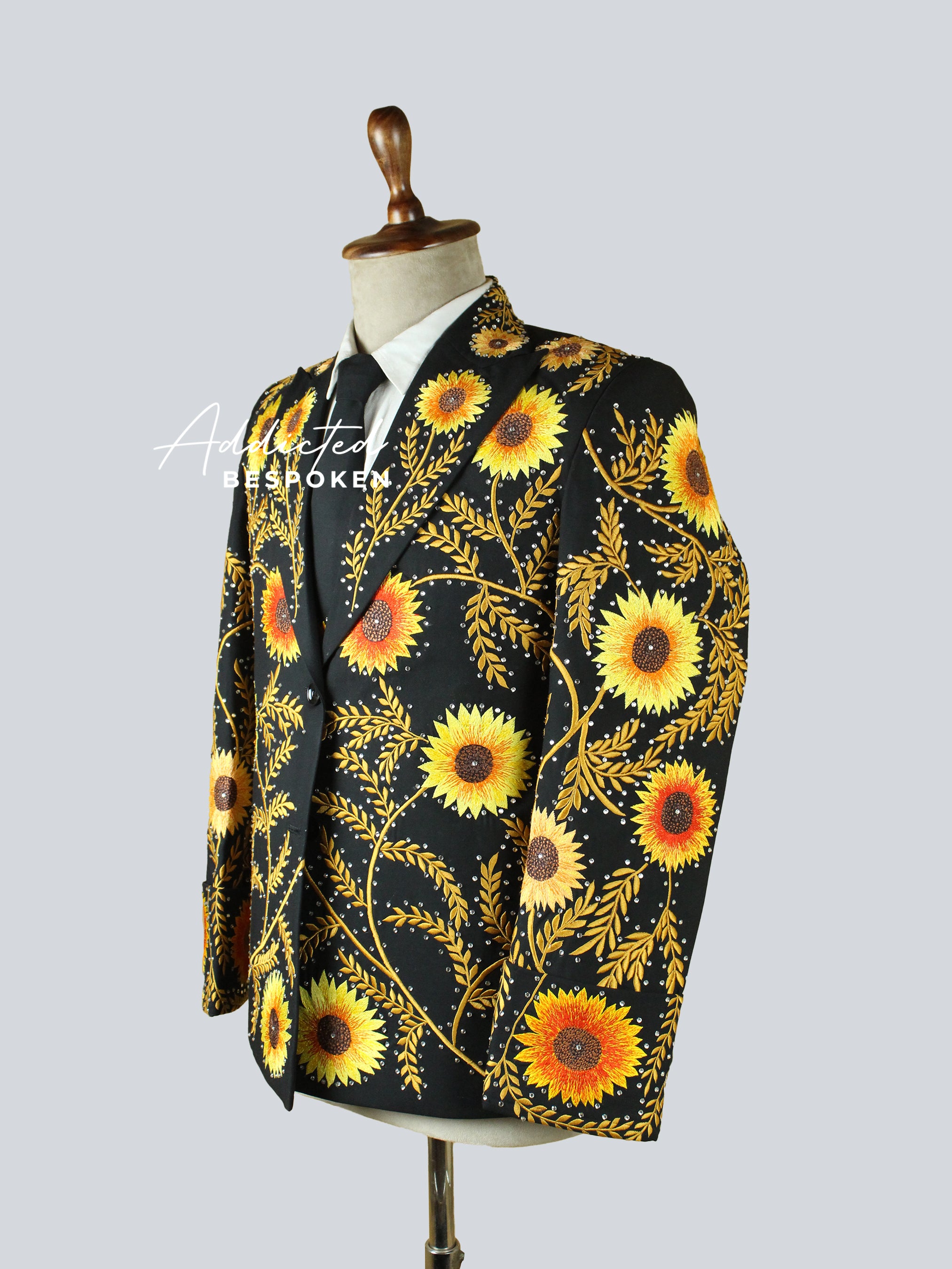 Sun Flower Embroidered Suit