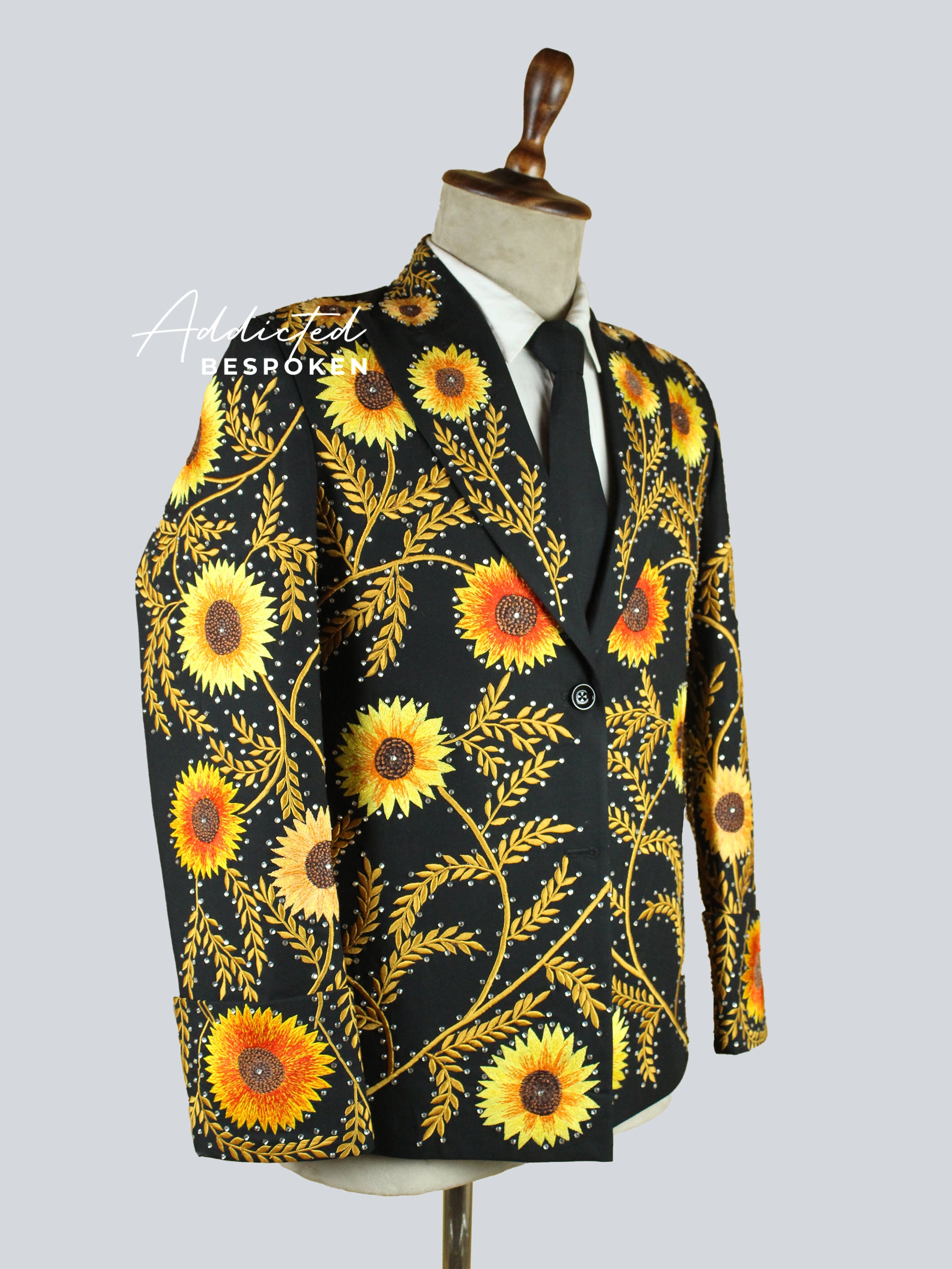 Sun Flower Embroidered Suit