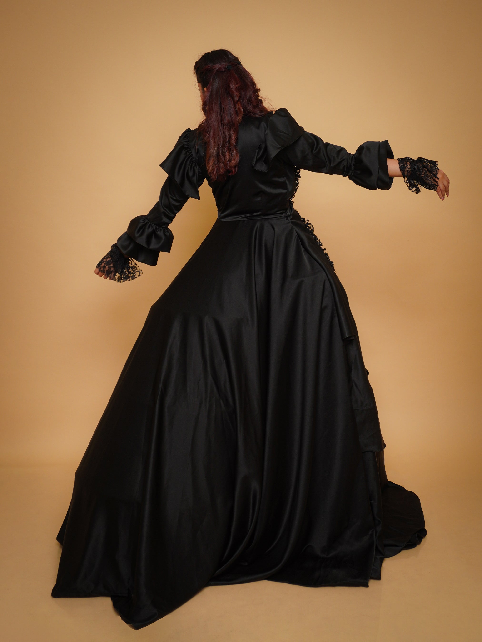 Classic Satin Gothic Gown