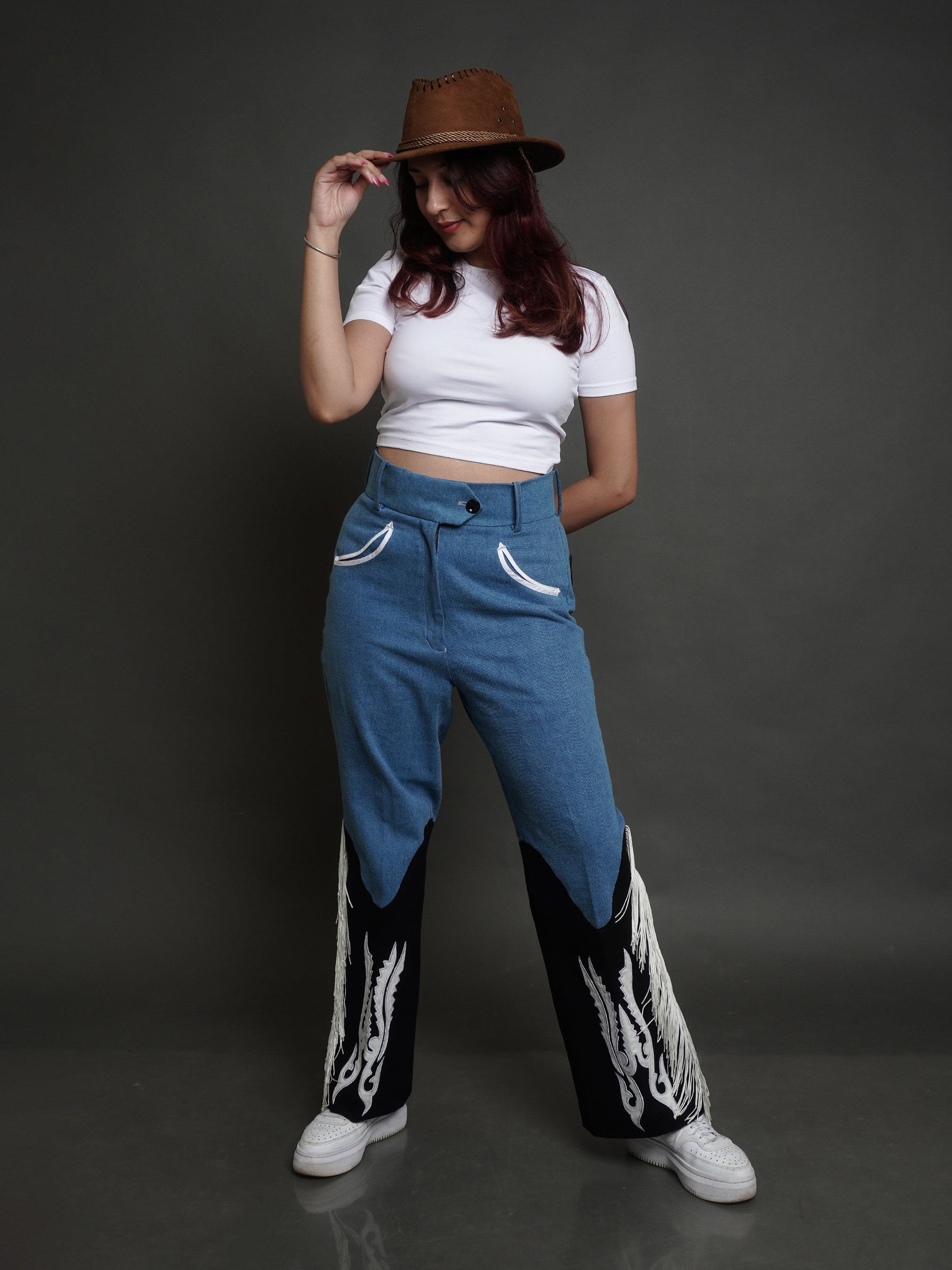 Country Fringes Denim Pants