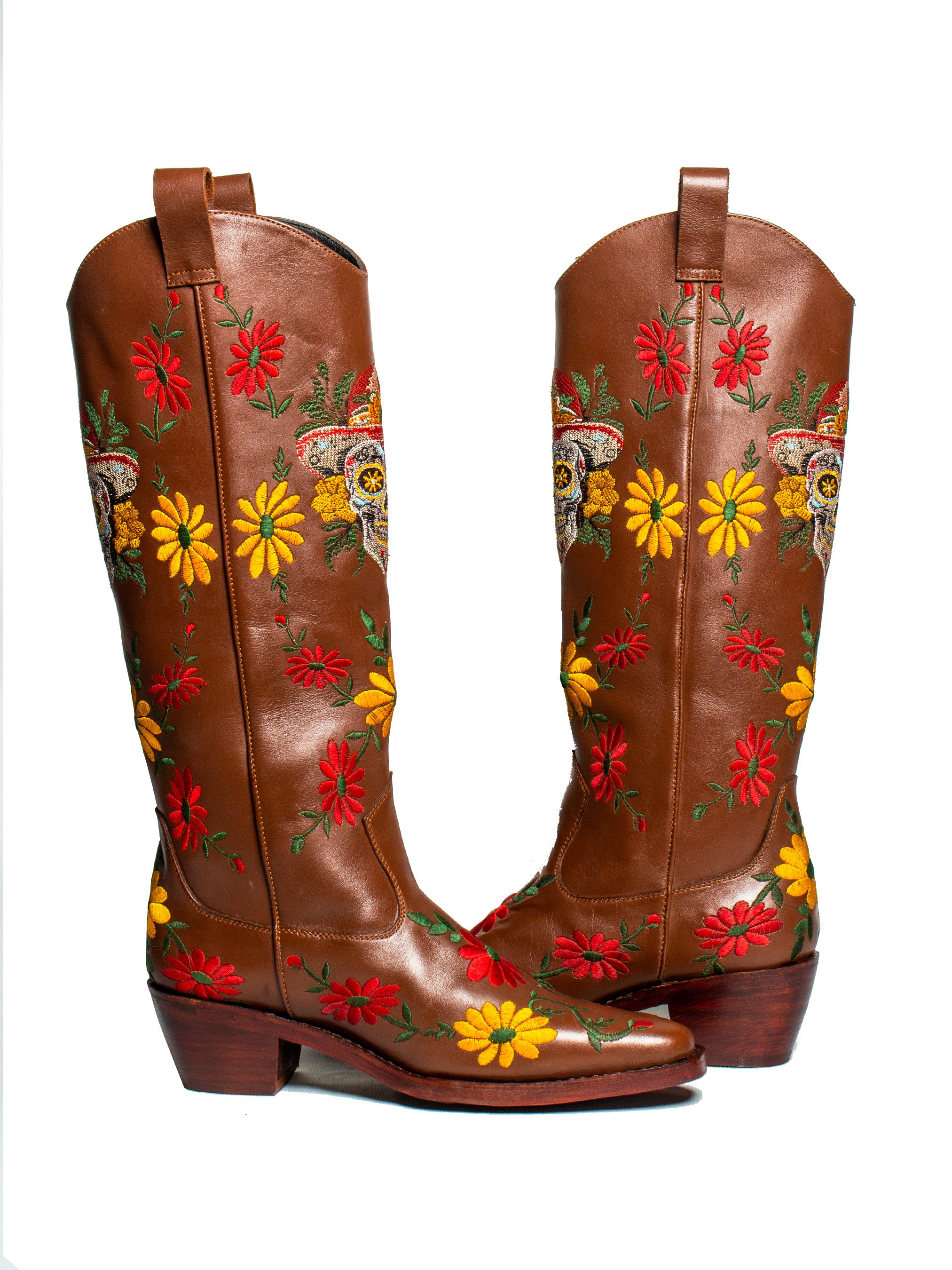 Desert Daisy Skull Boots