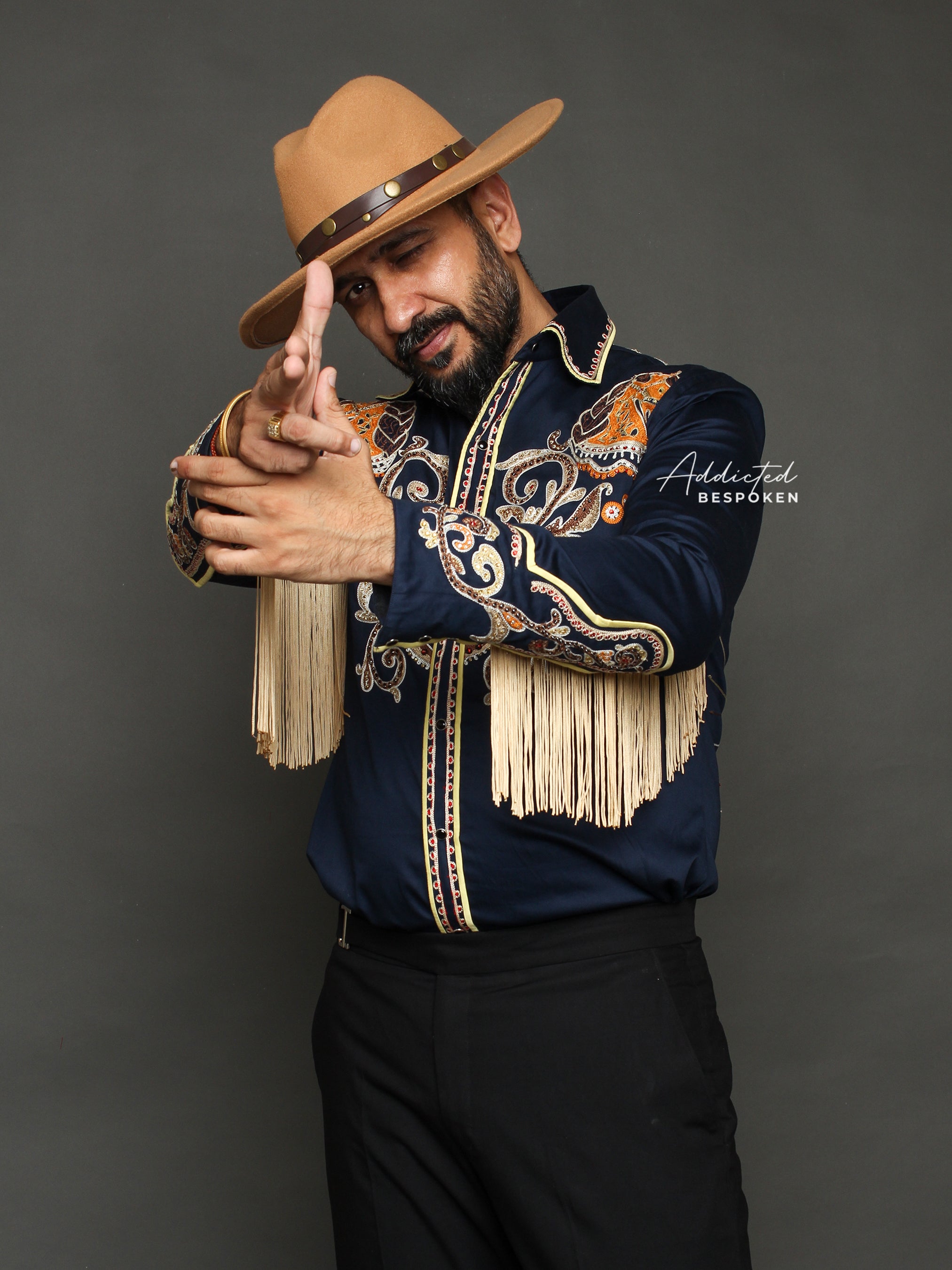 Fringed Embroidered Western Shirt