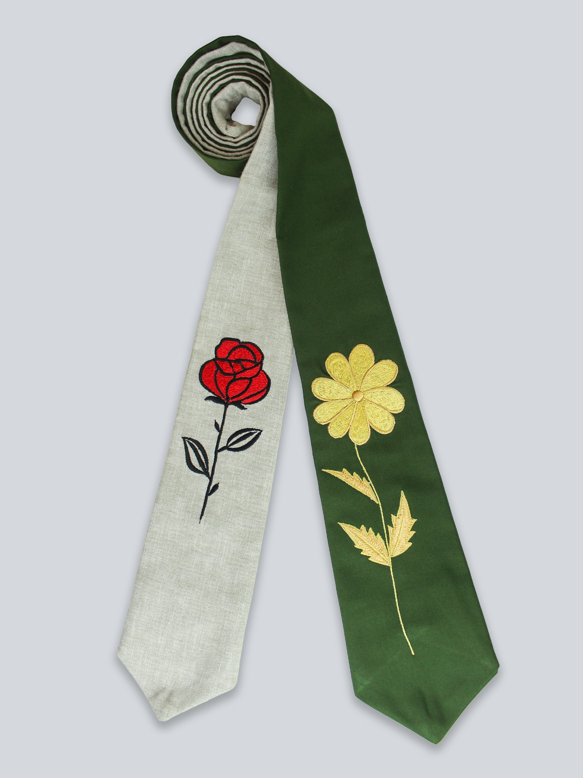 Floral Elegance Embroidered Ties