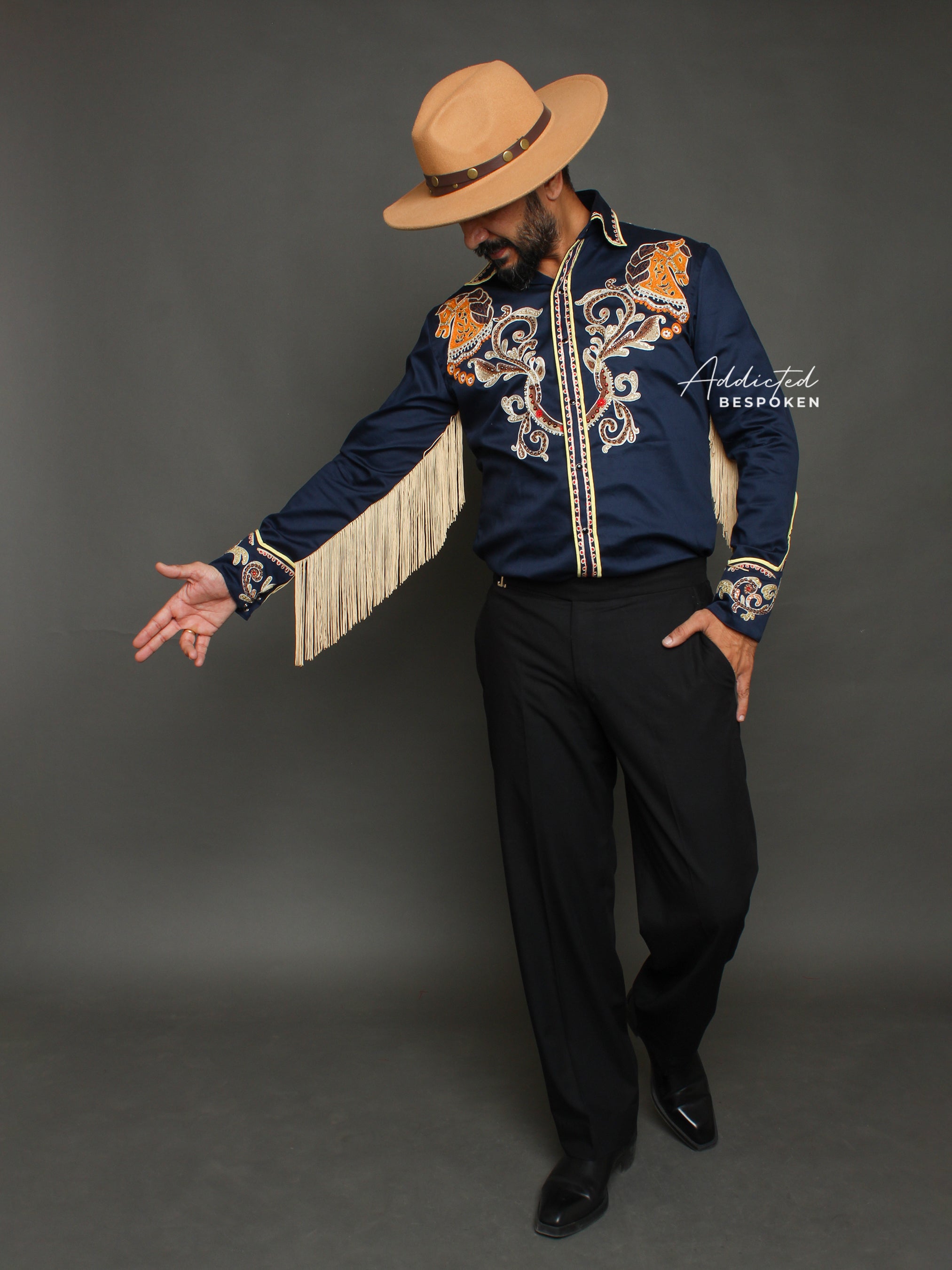 Fringed Embroidered Western Shirt