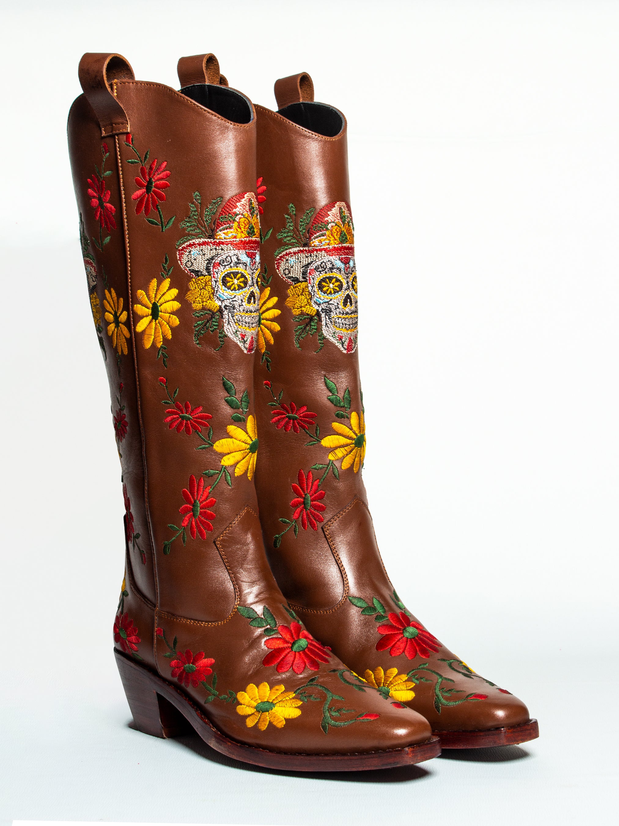 Desert Daisy Skull Boots