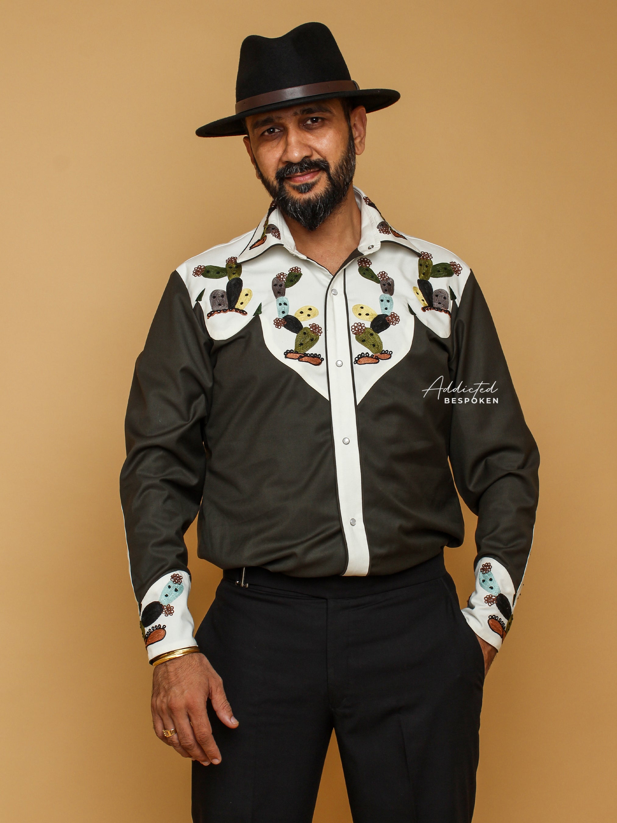 Embroidered Cactus Western Shirt