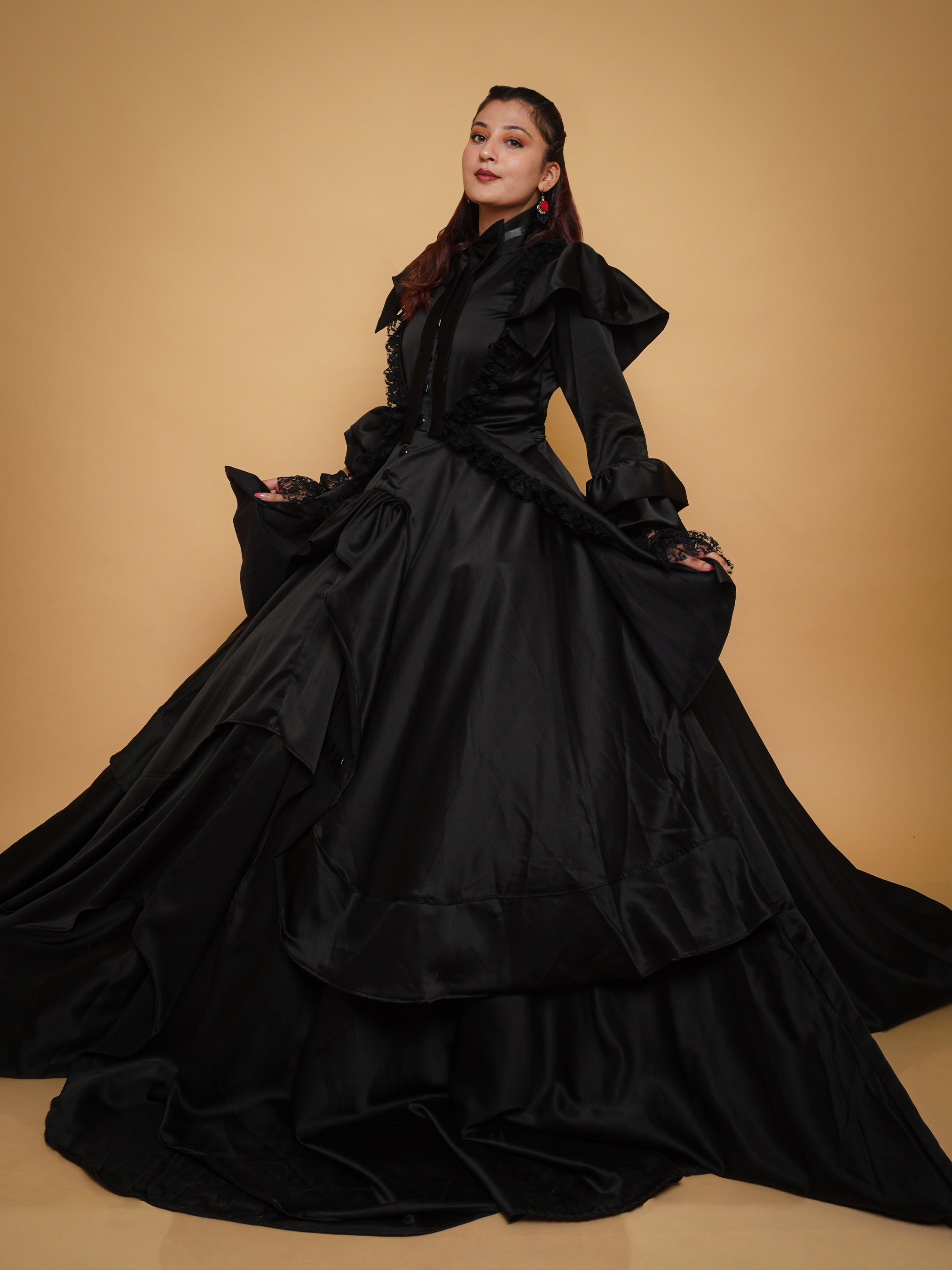 Classic Satin Gothic Gown