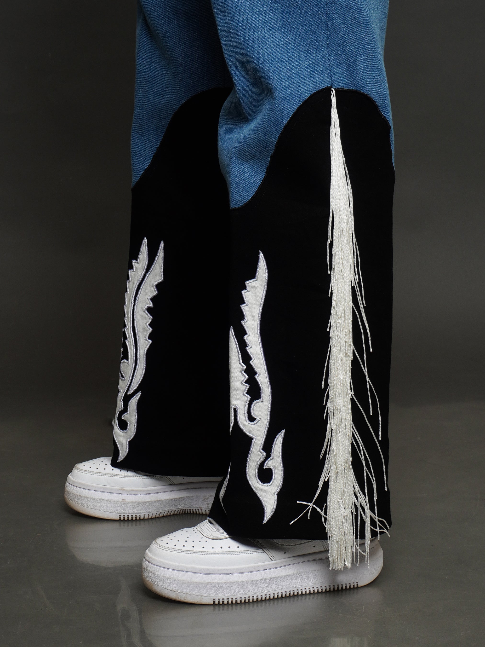 Country Fringes Denim Pants