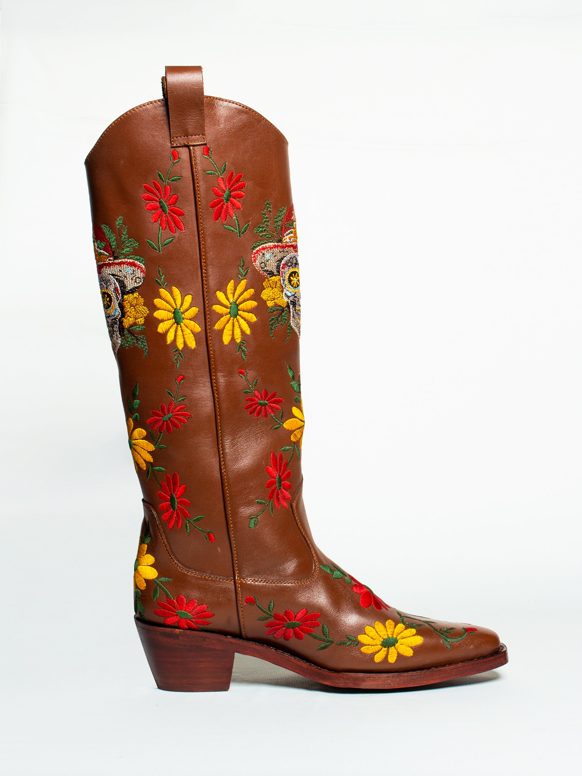 Desert Daisy Skull Boots