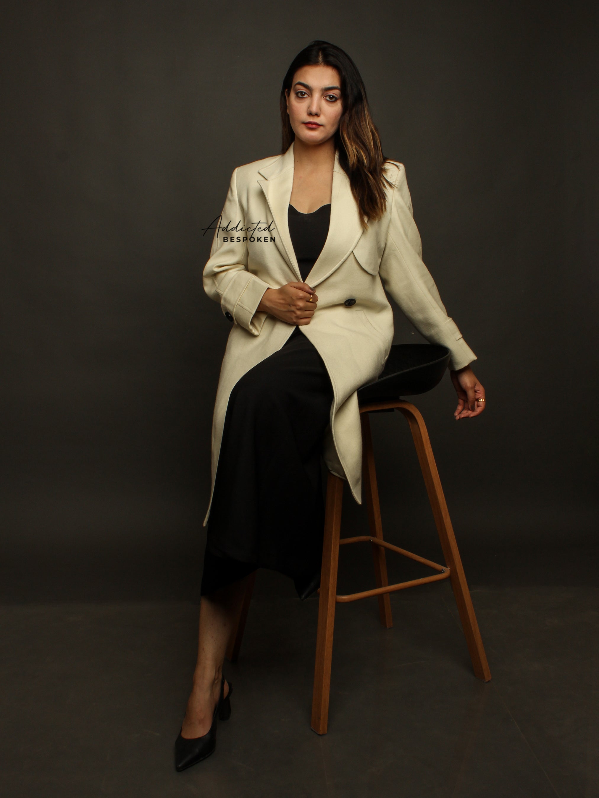 Ivory Wool Trench Coat