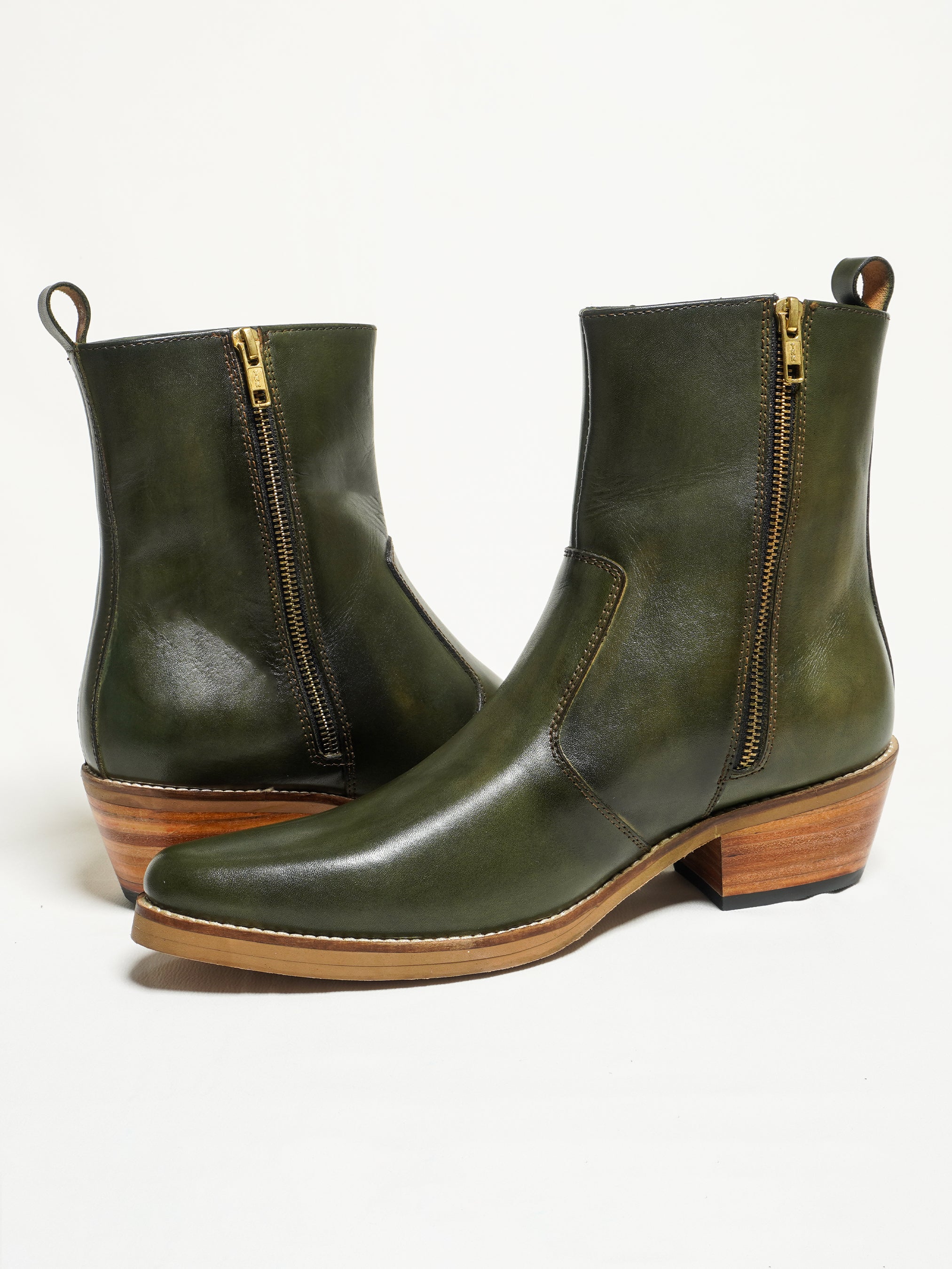 Green Mamba Zip Boots