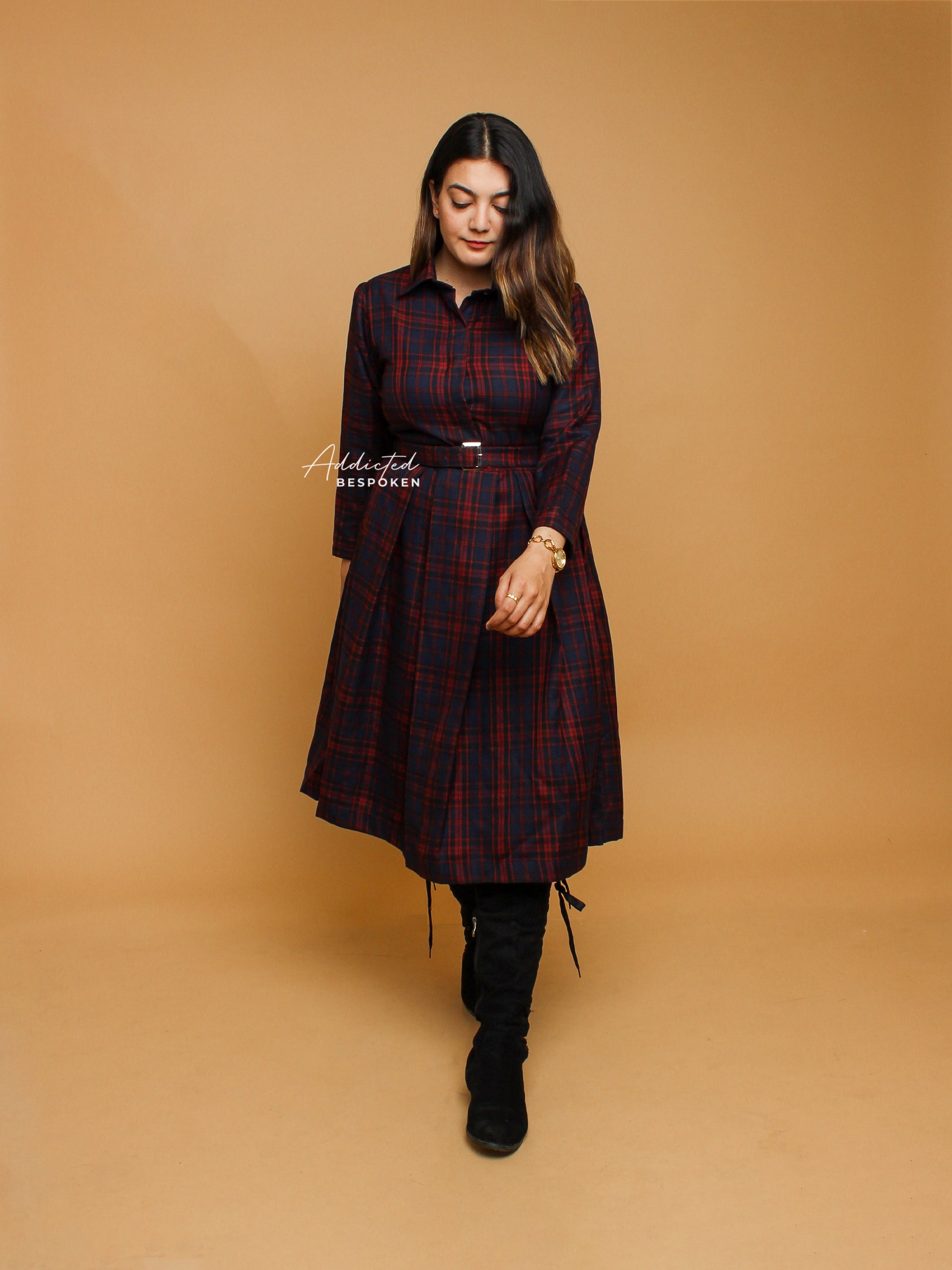 Scarlet & Sapphire Check Dress