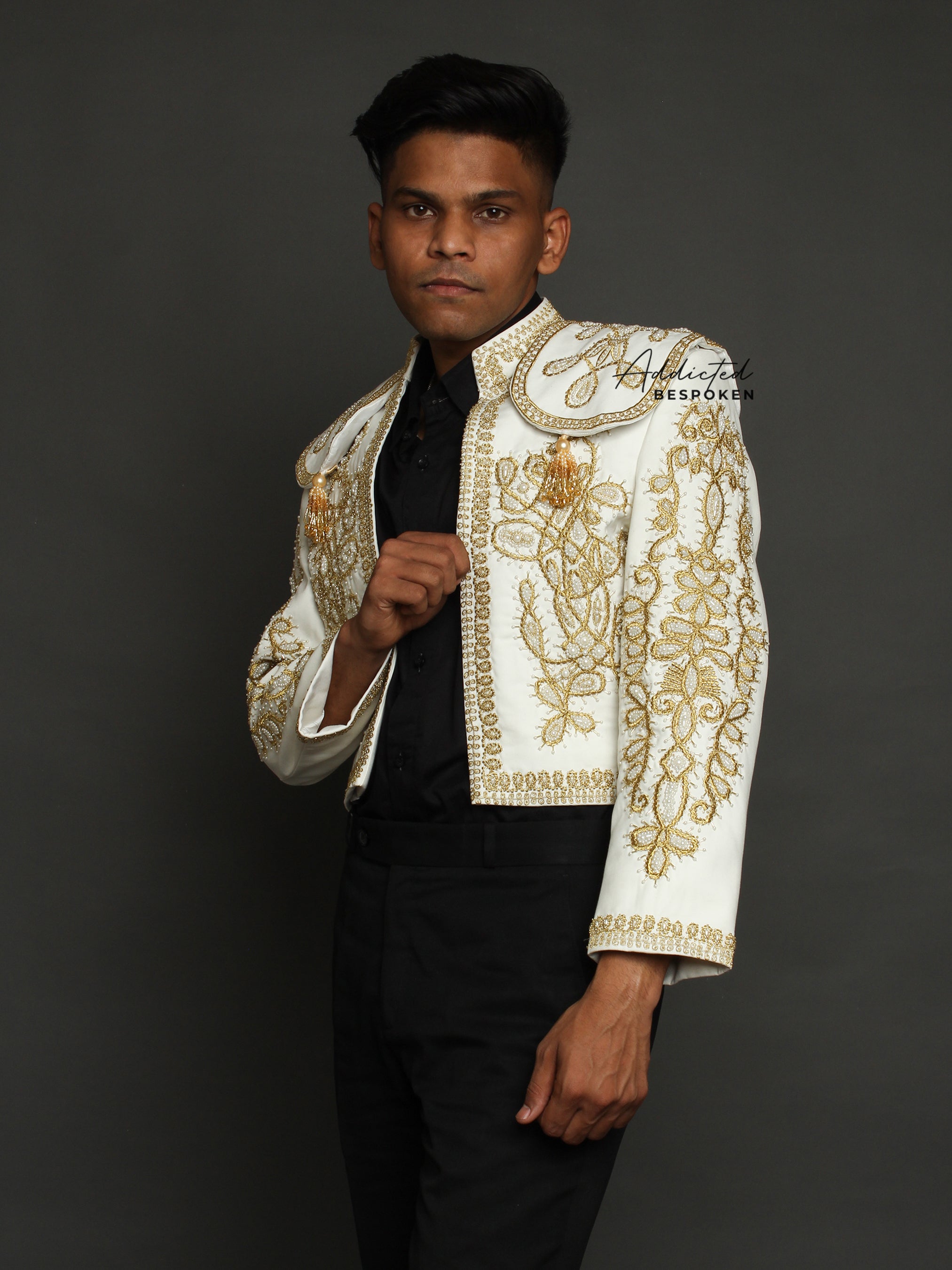 White Golden Embroidered Jacket
