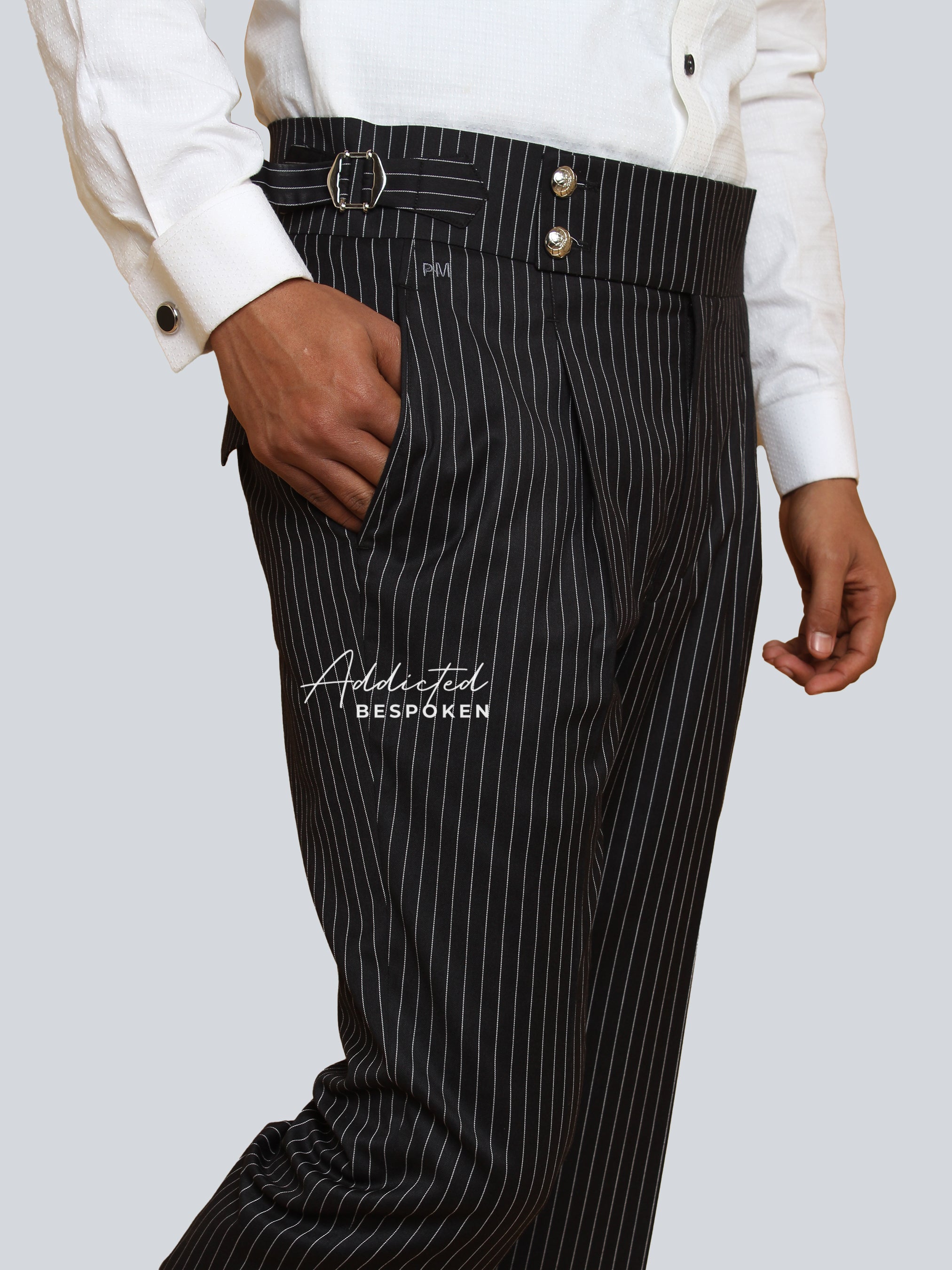 Black Stripe Gurkha Pant