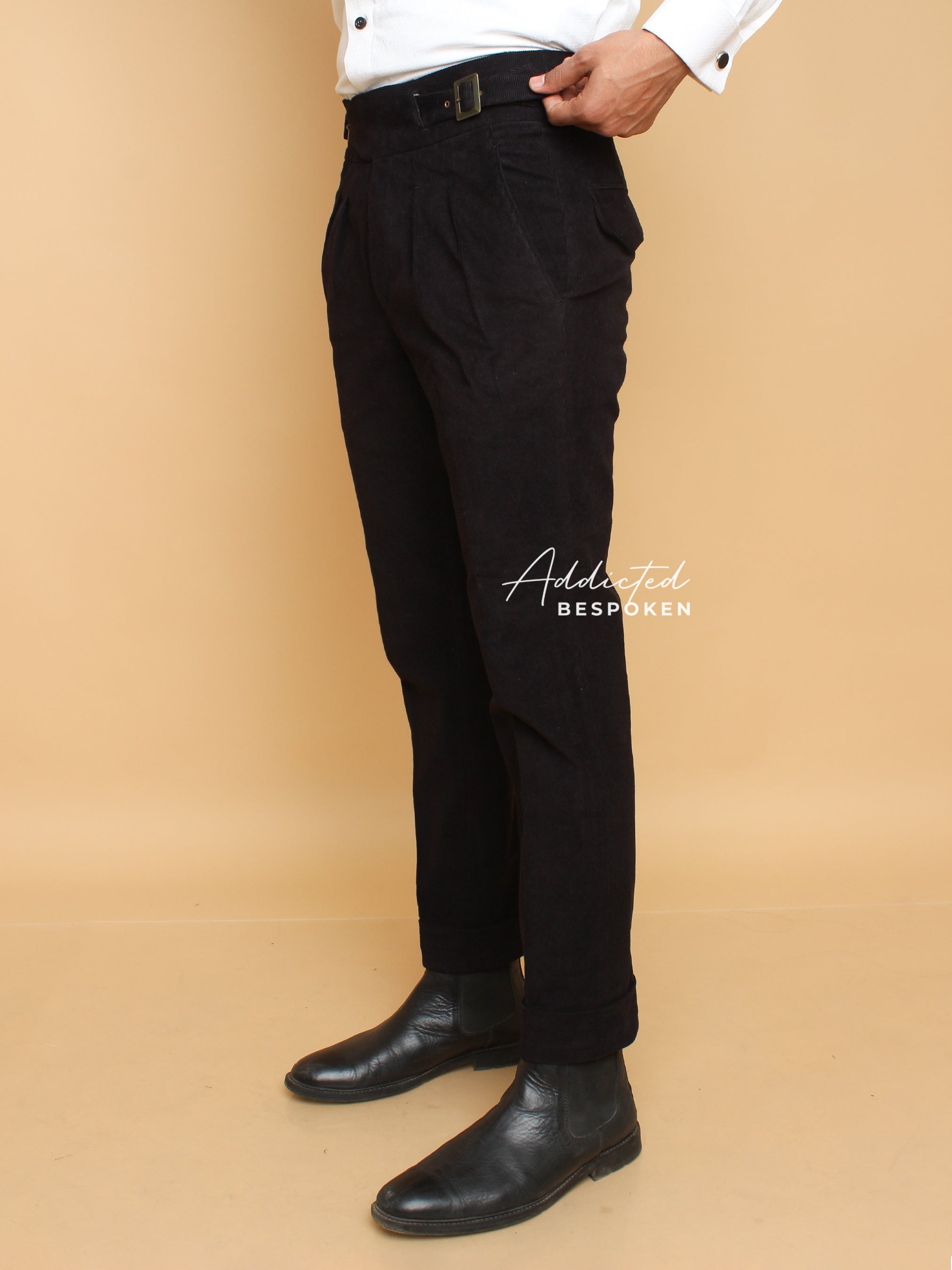 Luxury Pleated Corduroy Pants