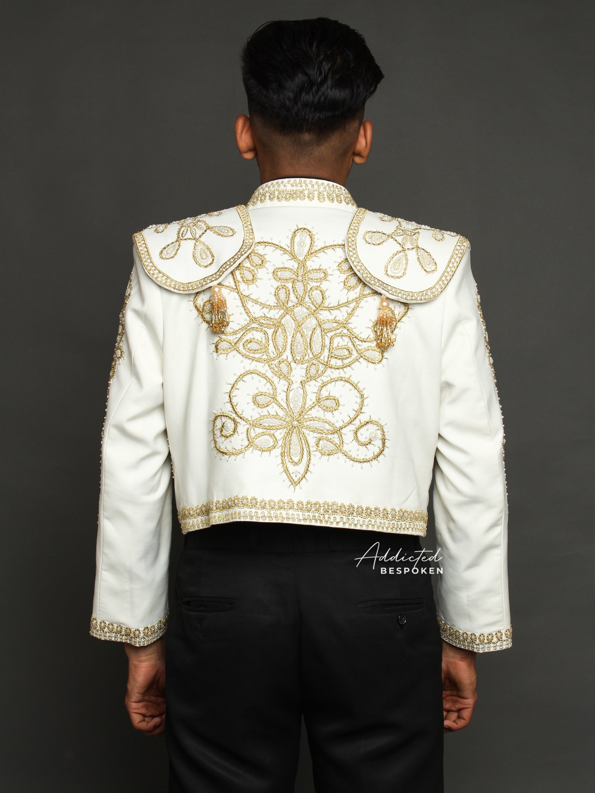 White Golden Embroidered Jacket