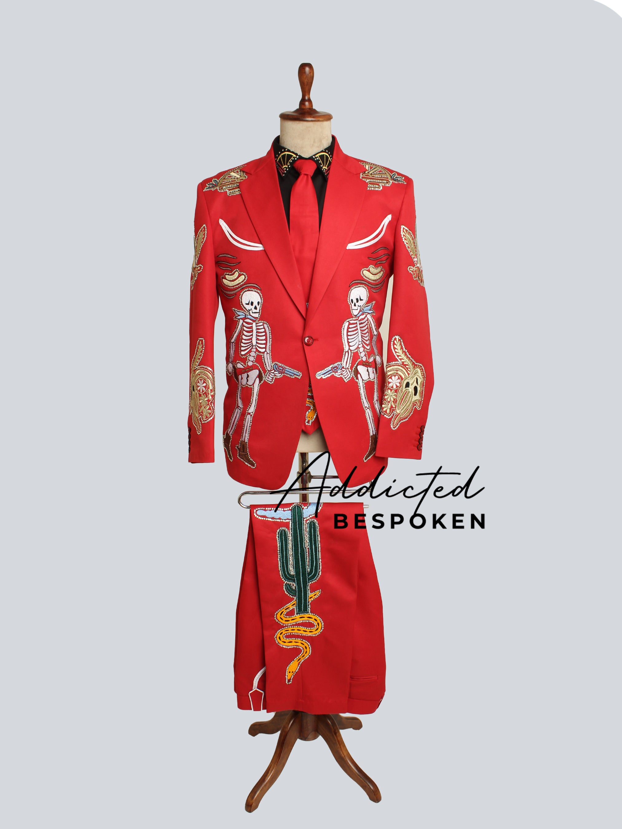 Red Skeleton & Saloon  Suit