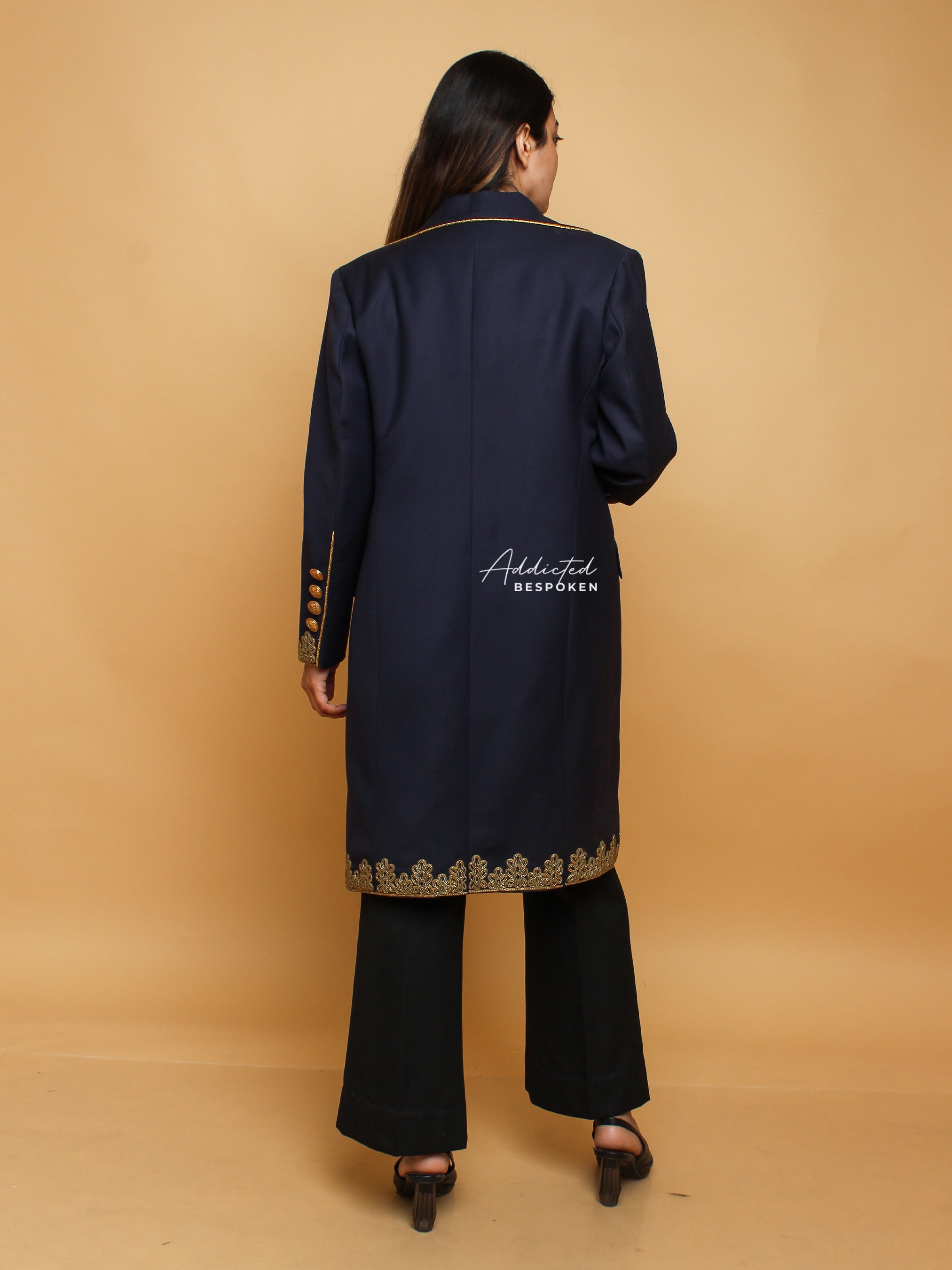 Blue Embroidered Cocktail Blazer (CLS)