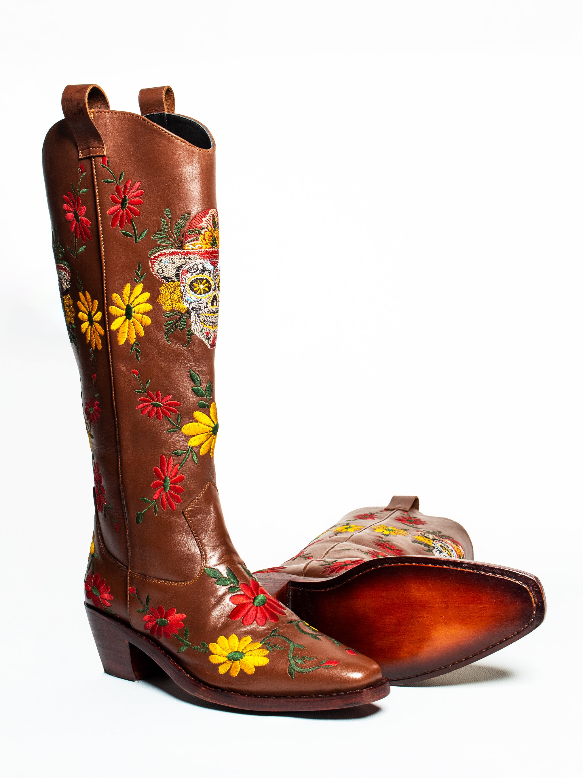 Desert Daisy Skull Boots