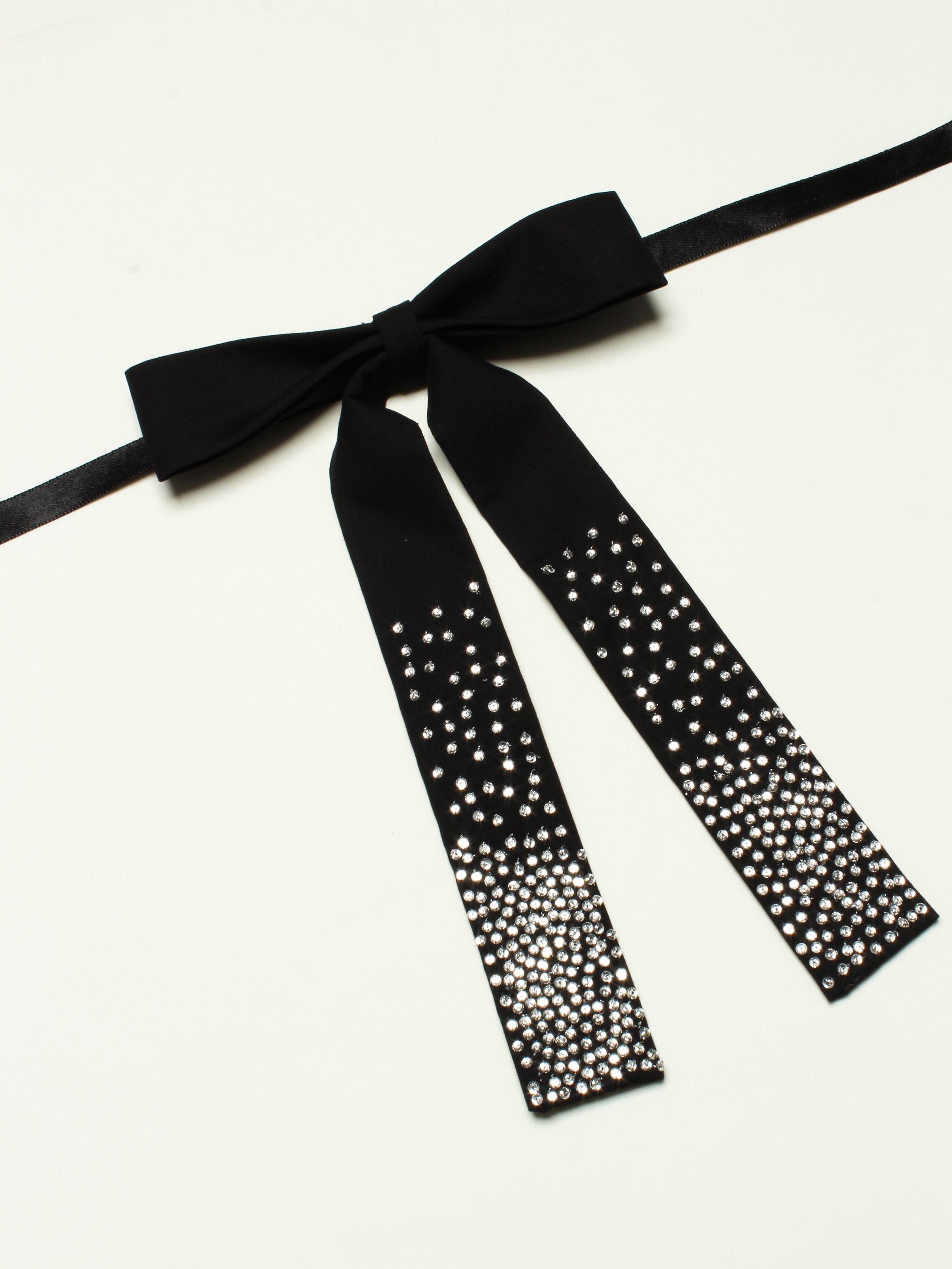 Rhinestone Handworked String Bow Tie