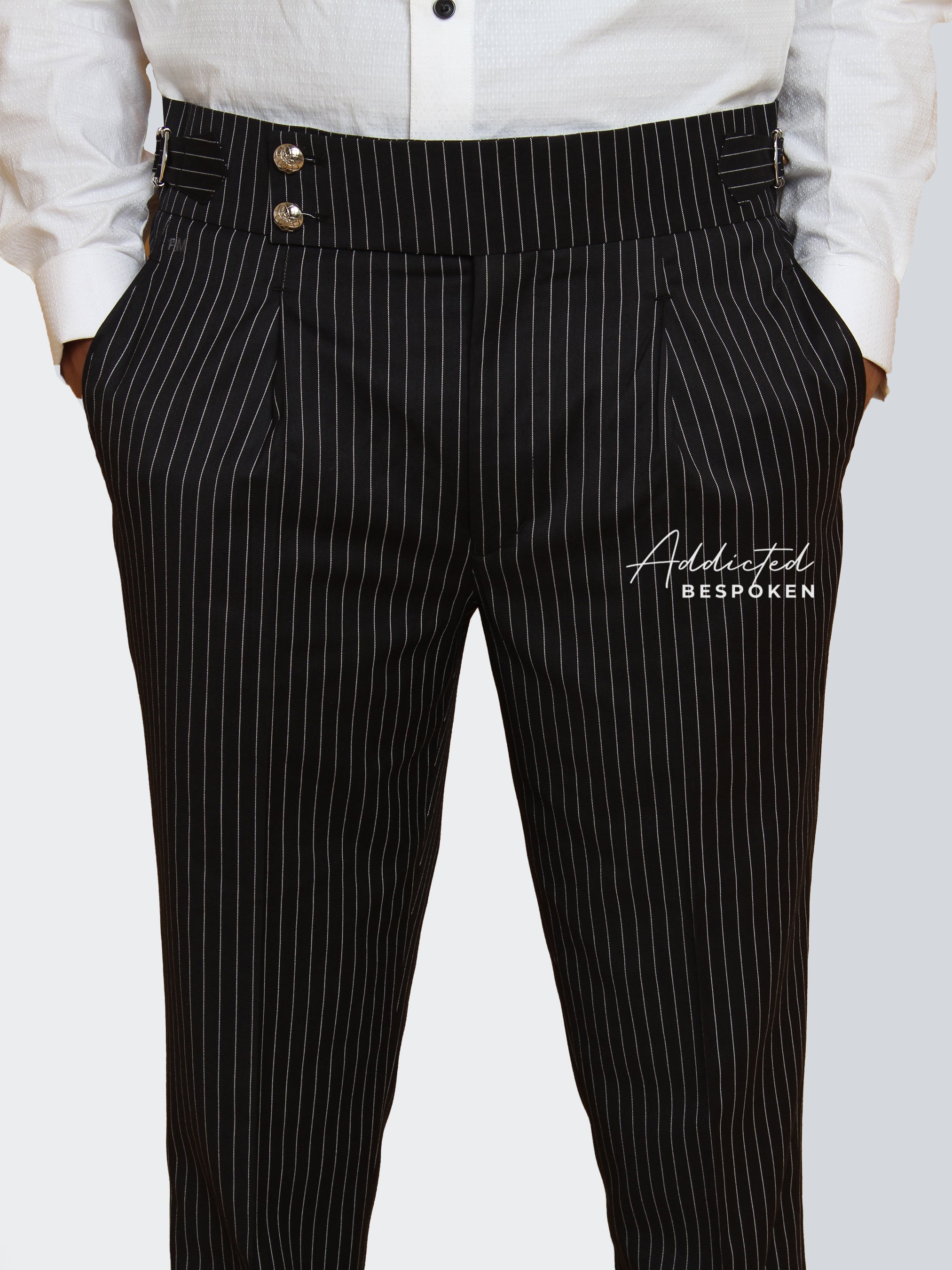 Black Stripe Gurkha Pant