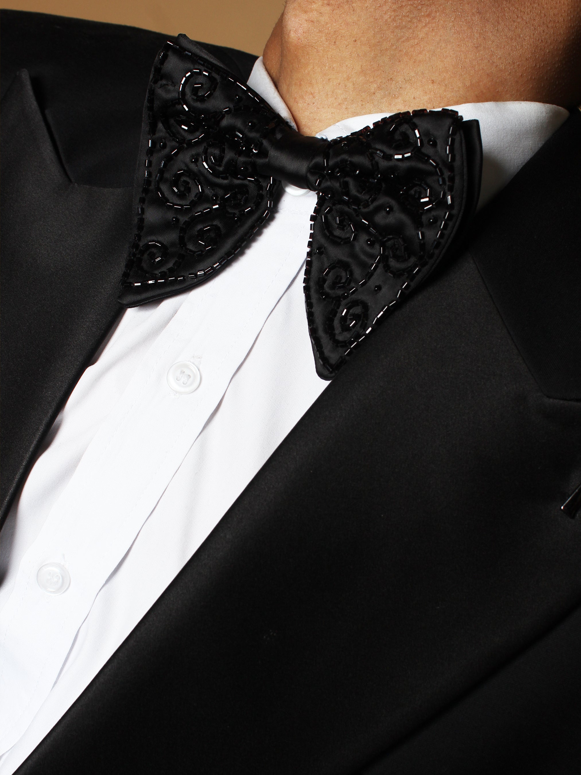 Embellished Tuxedo Tie