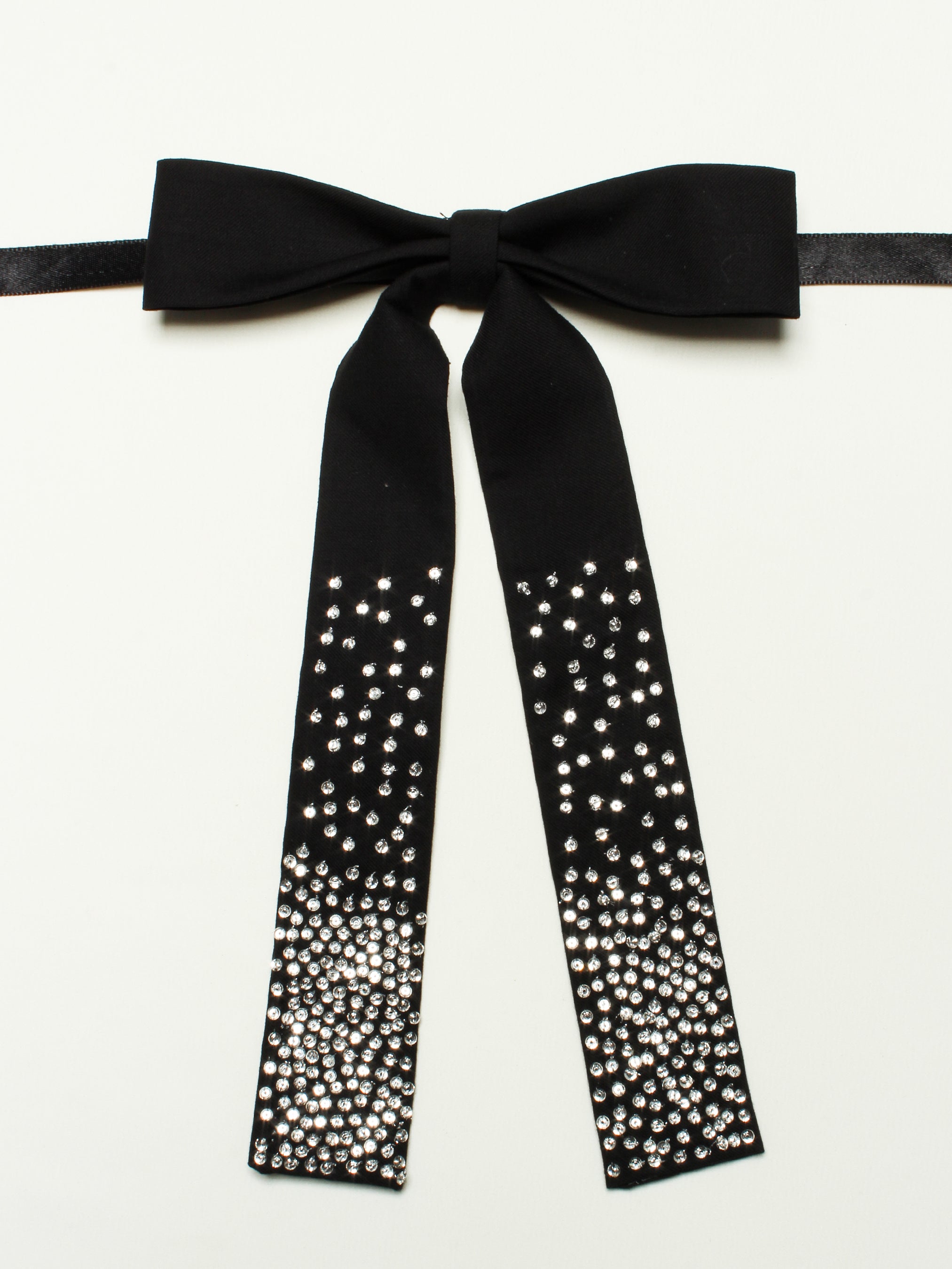 Rhinestone Handworked String Bow Tie