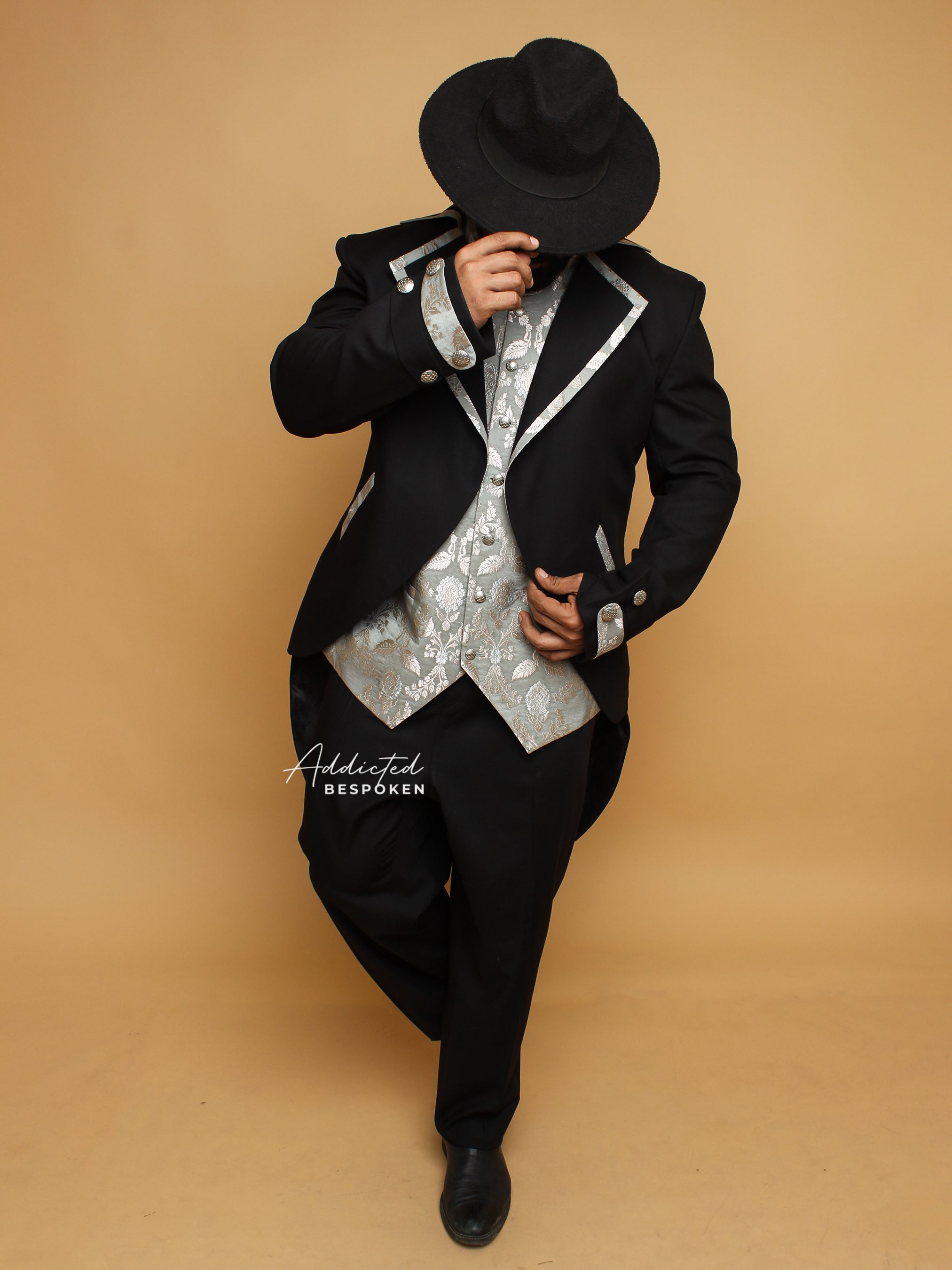 Black Cotton Steampunk Suit