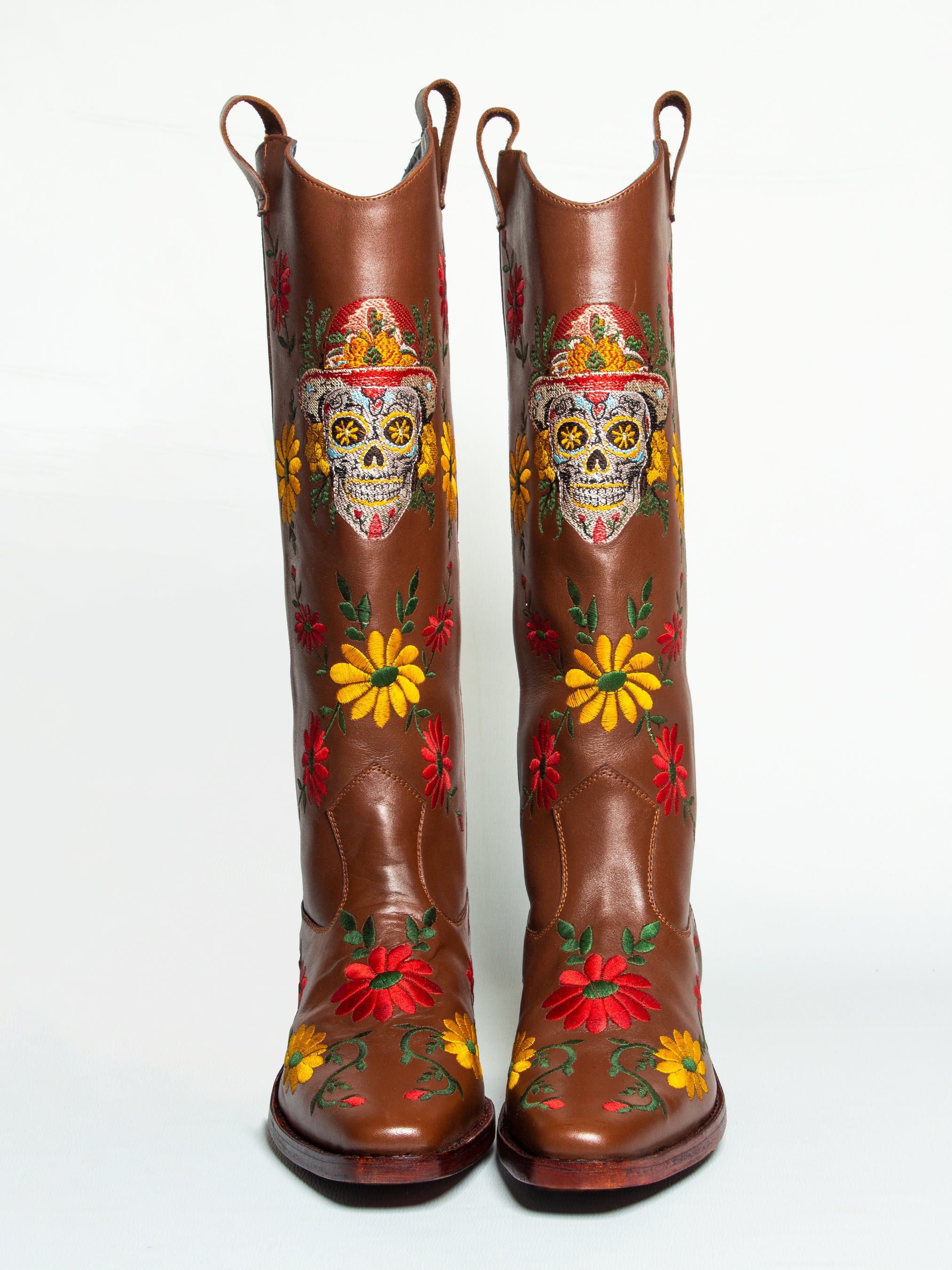 Desert Daisy Skull Boots