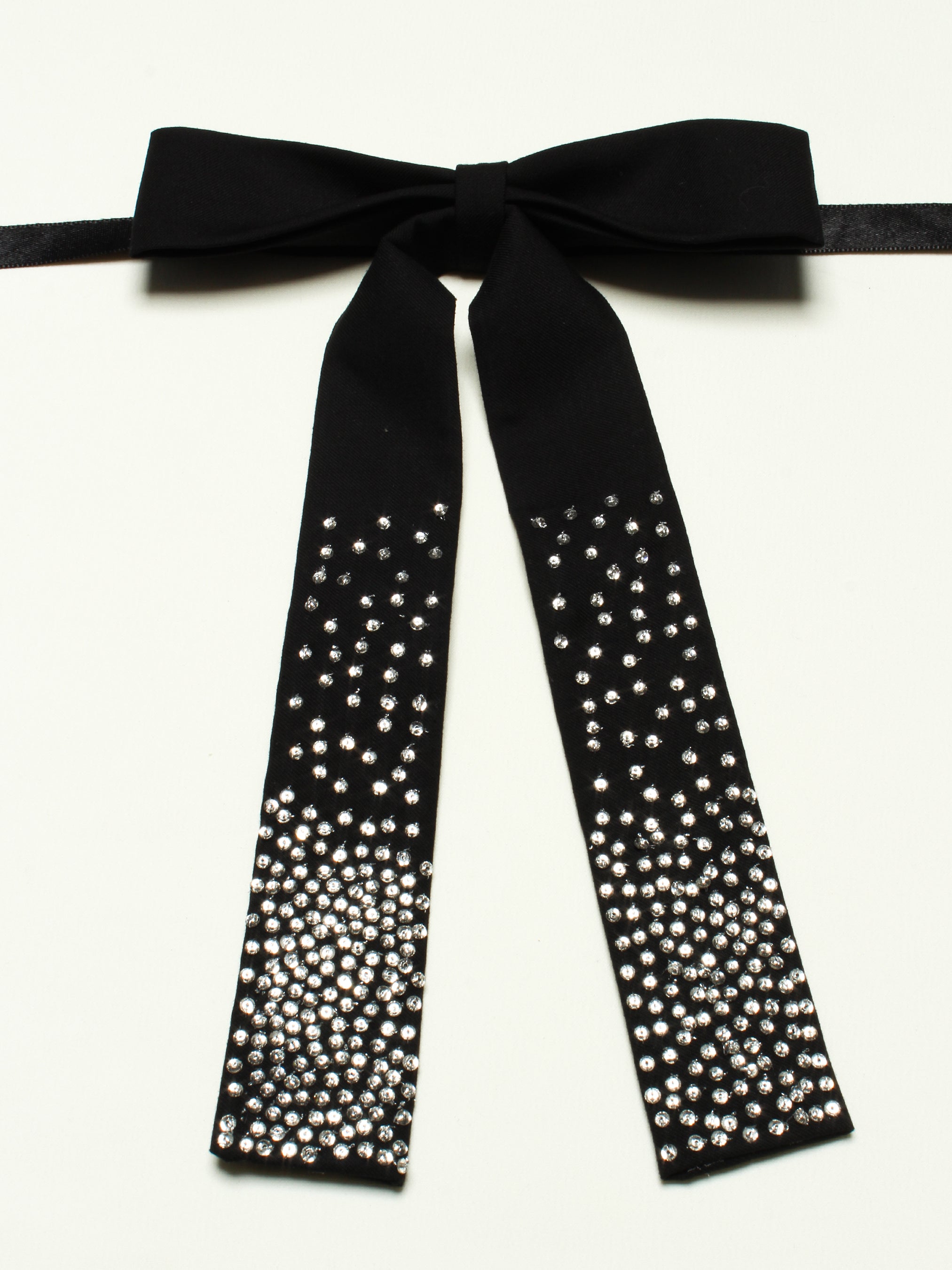 Rhinestone Handworked String Bow Tie