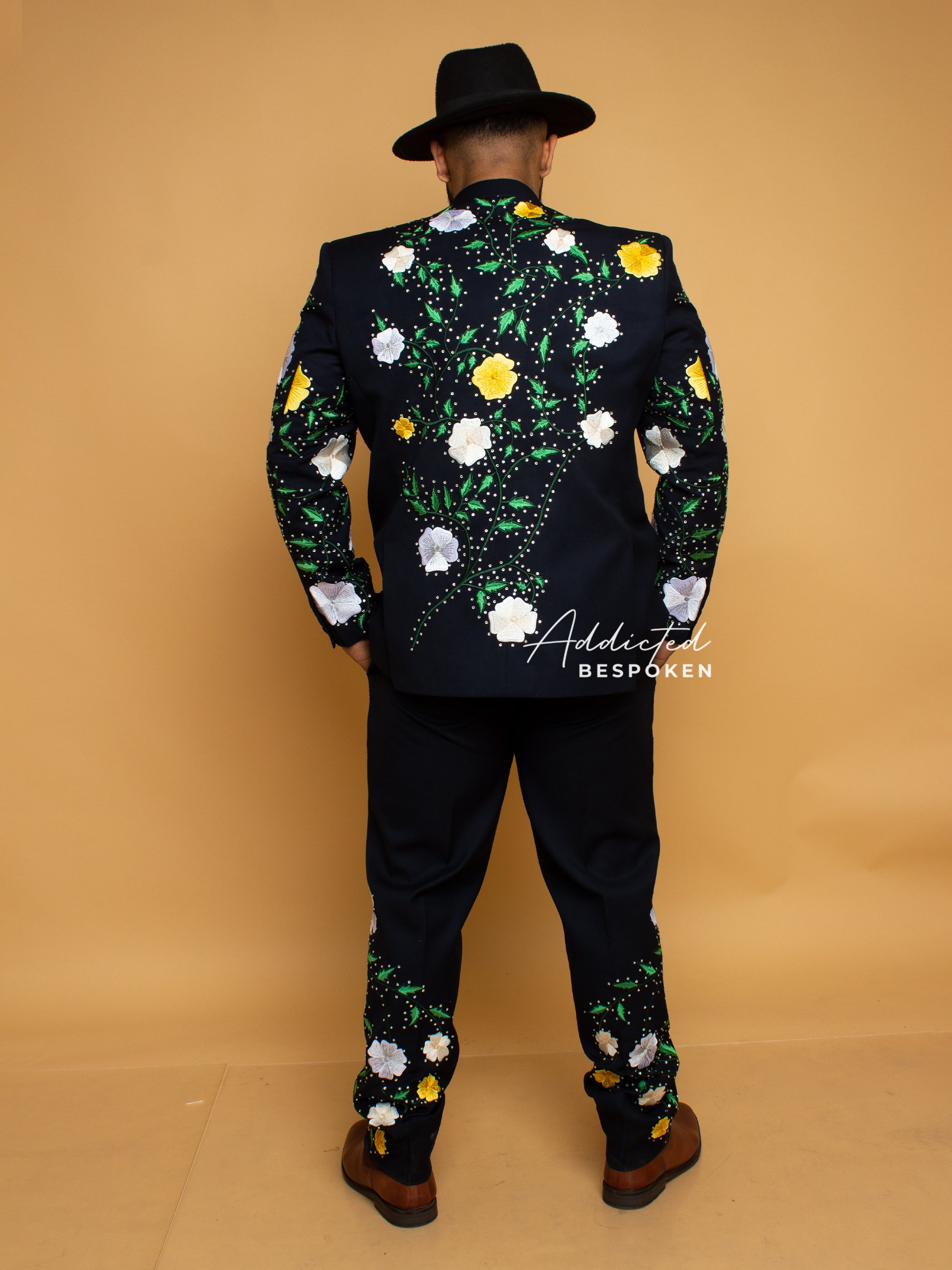 Embellished Floral Wedding Suit